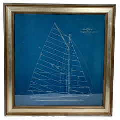 Antique Yacht Blueprint from George Lawley of Boston