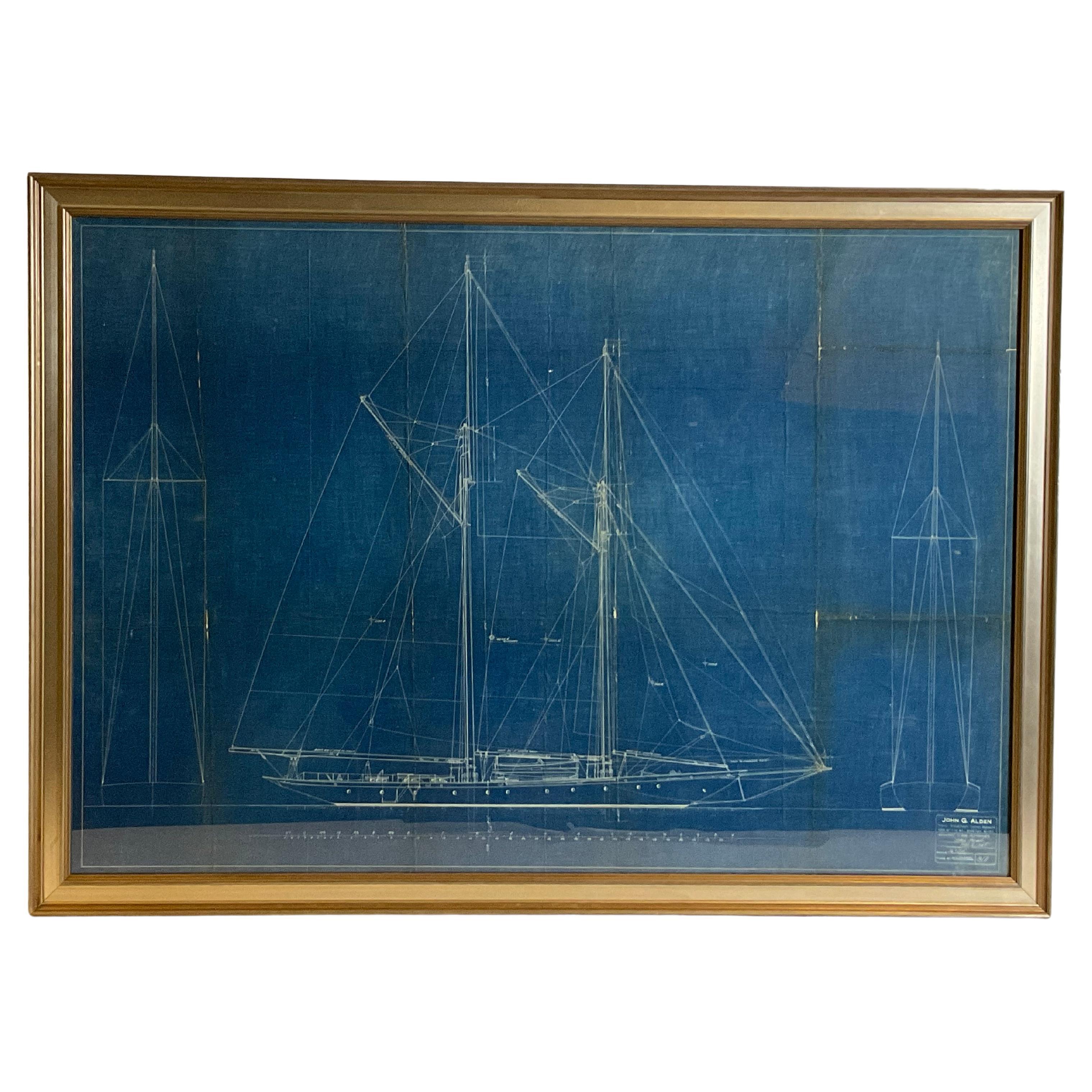 Yacht Blueprint From John Alden 1927