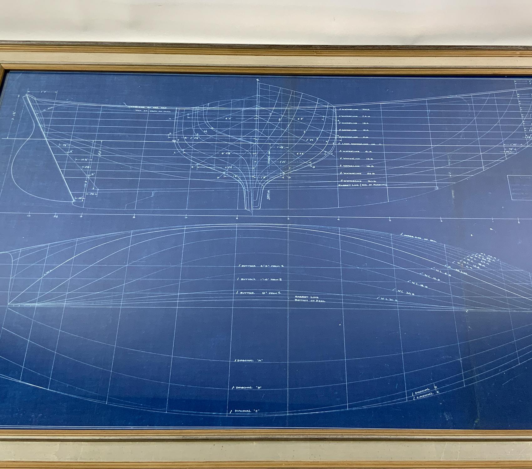 Mid-20th Century Yacht Blueprint from John Alden, 1931 For Sale