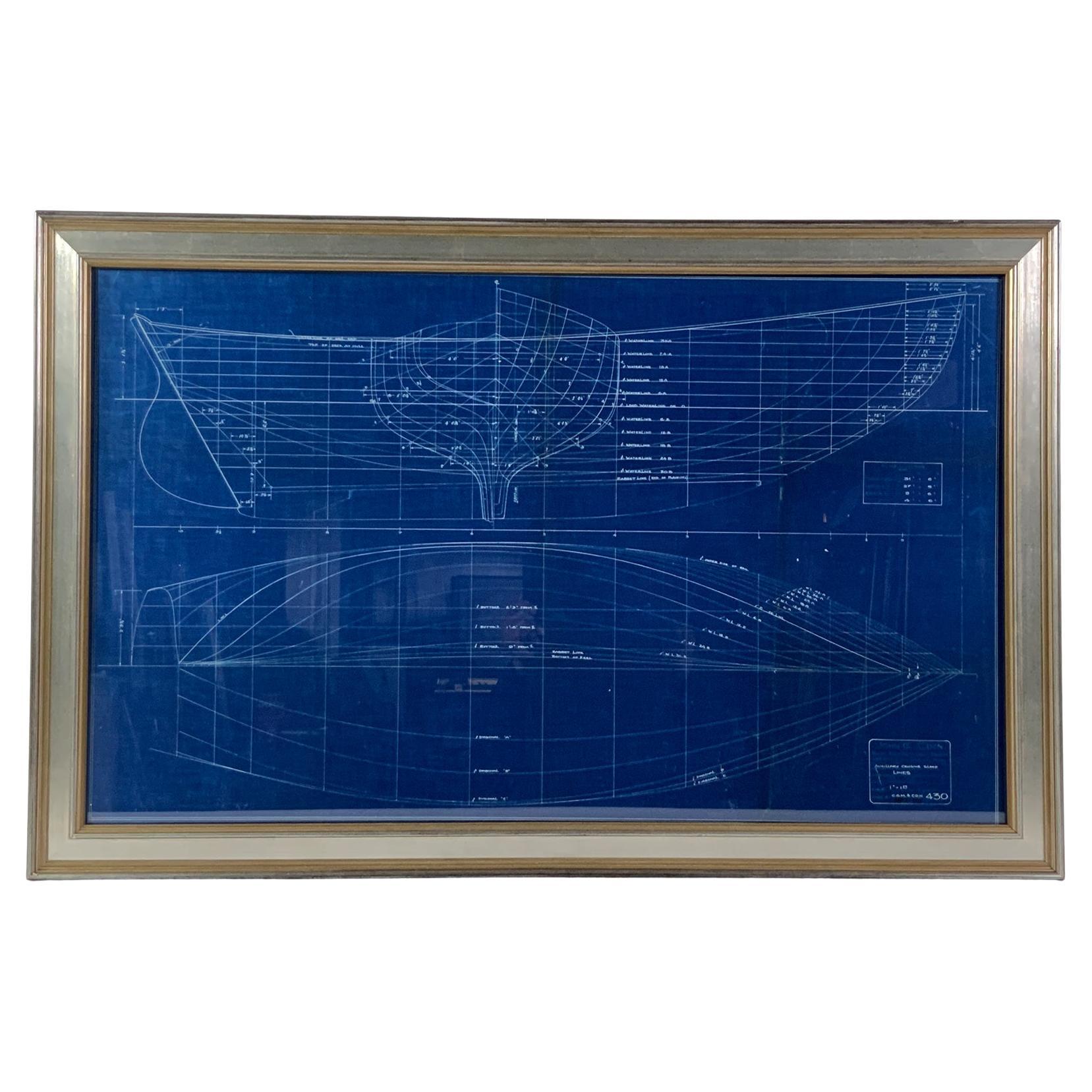 Blueprint du yacht de John Alden, 1931