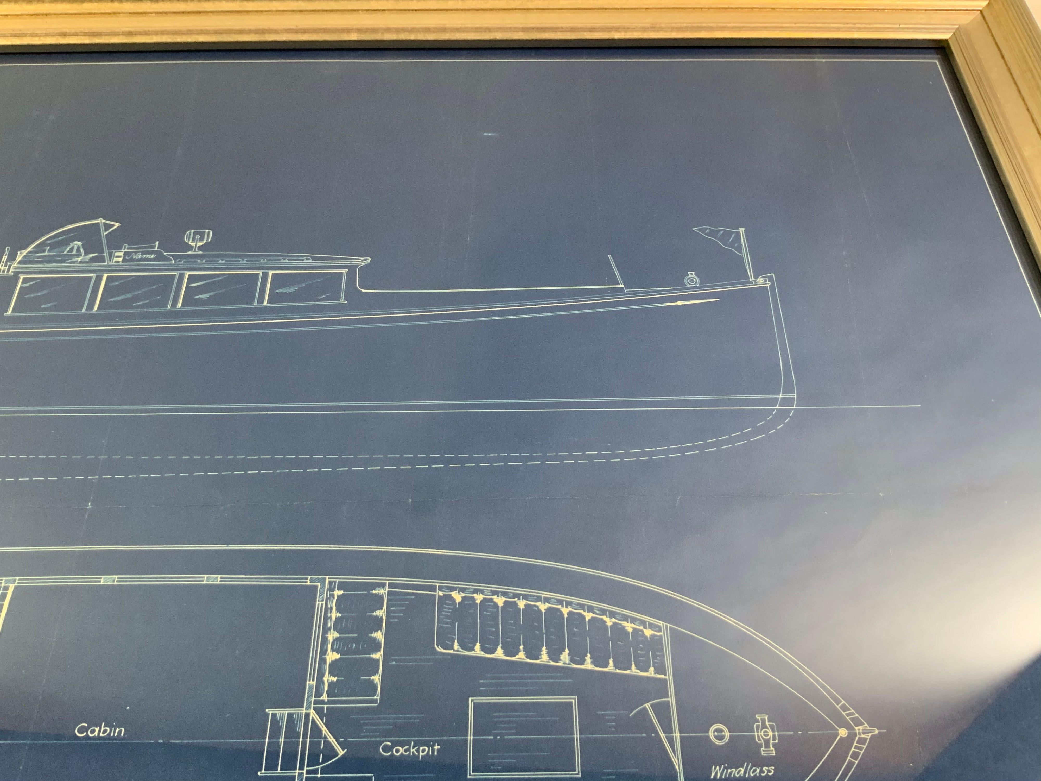 Blueprint du yacht d'un yacht de cinquante pieds par Howard Chapelle en vente 7