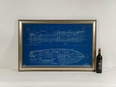 Yacht Blueprint of a Launch by B.T. Dobson Naval Architect.