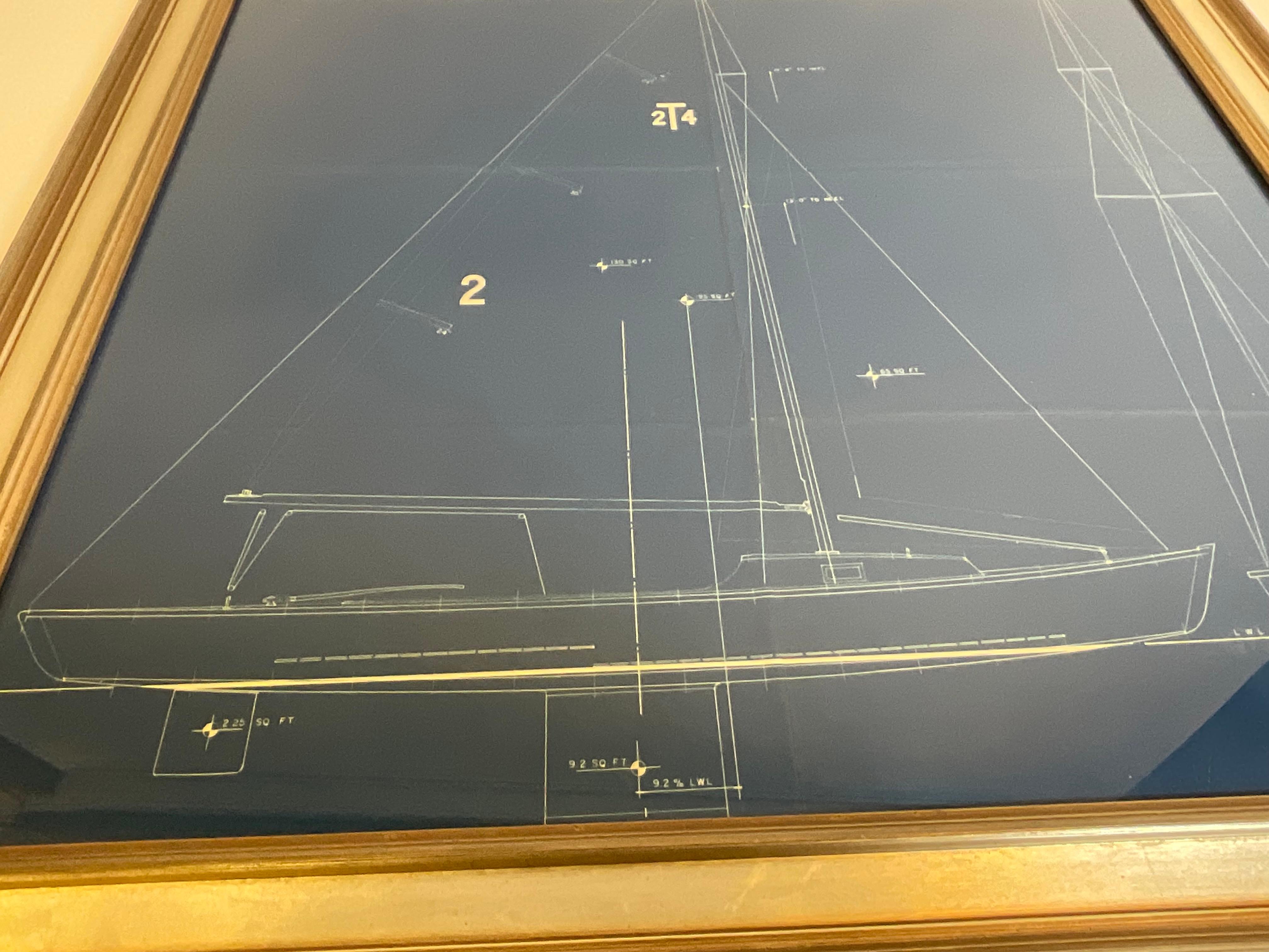 Yacht Blueprint Of A Sailing Yacht 1