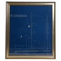 Yacht Blueprint Of A Sailing Yacht