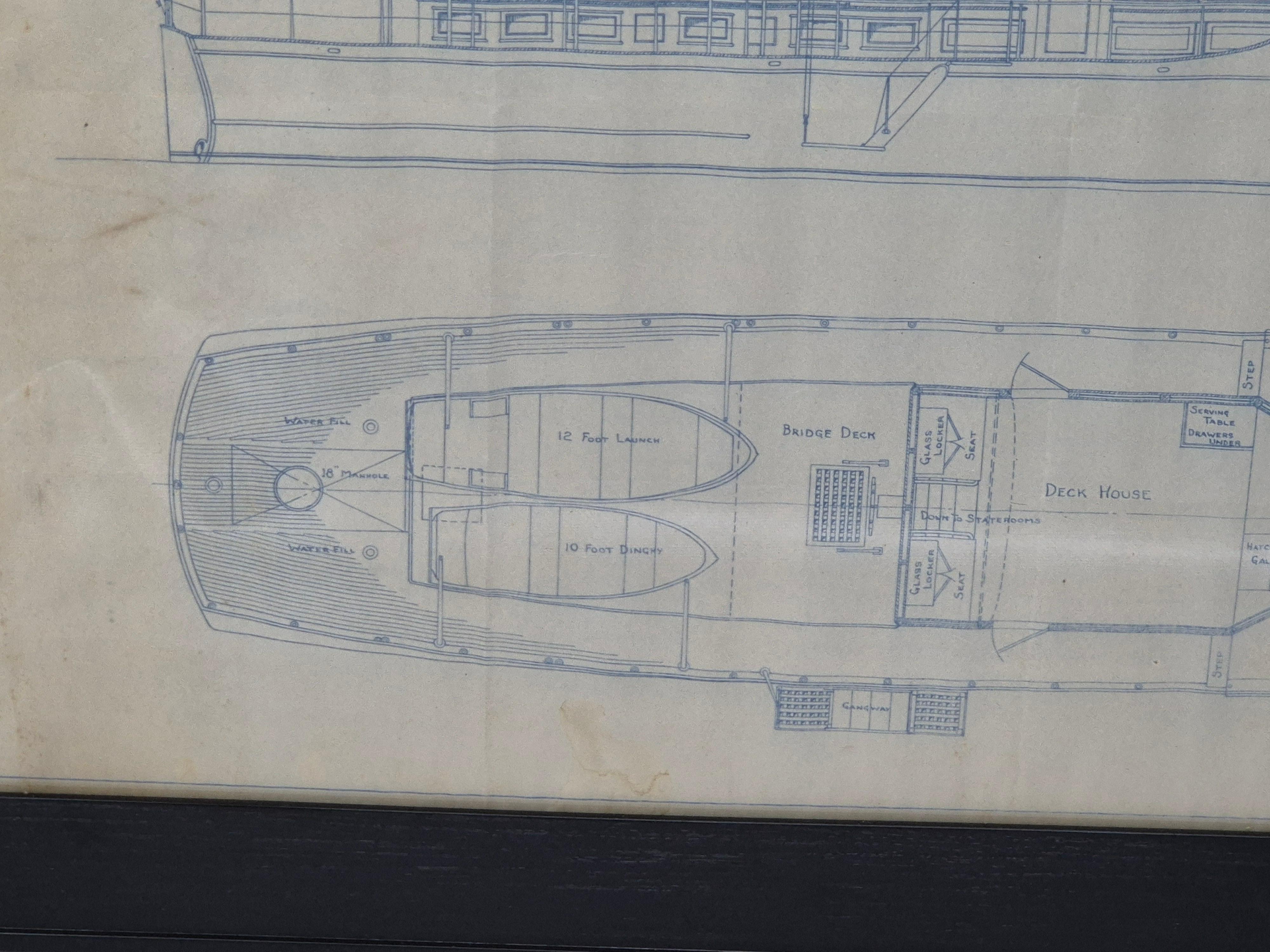 Plano de un yate a motor de crucero de sesenta y dos pies en venta 2