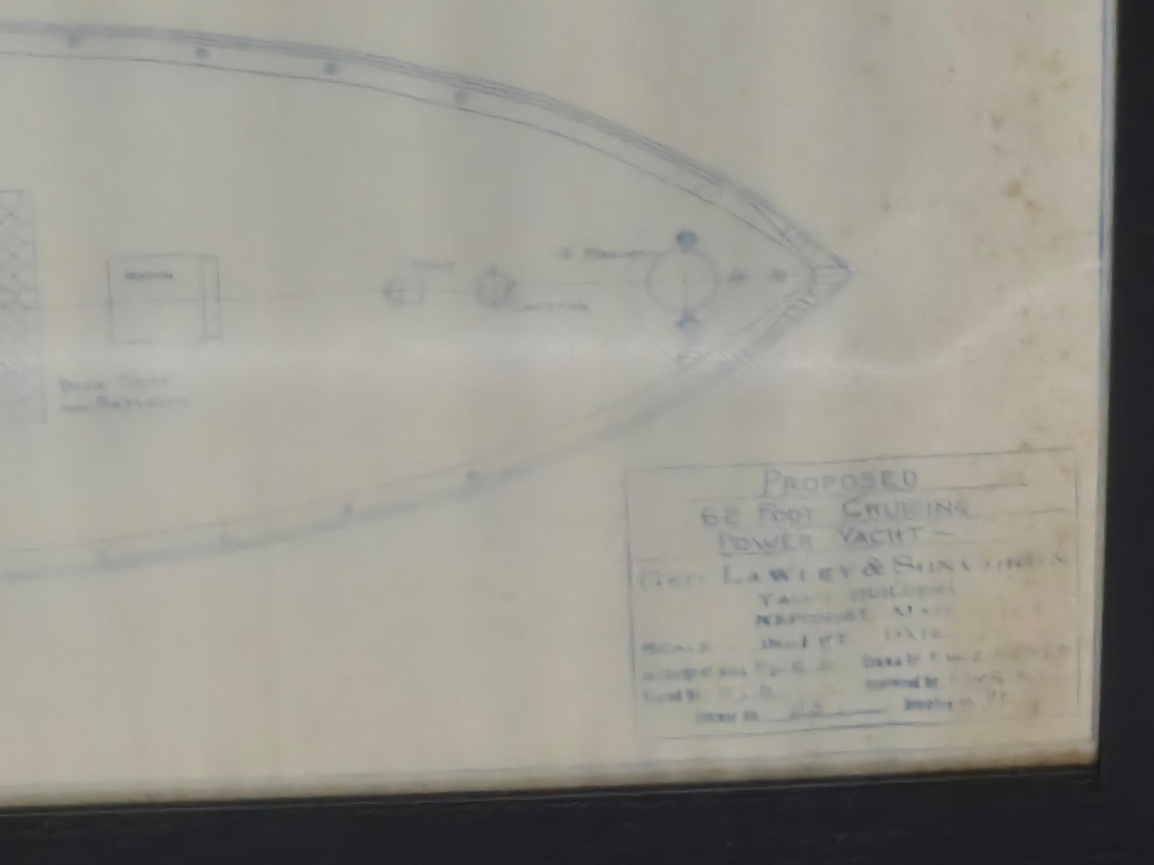 Plano de un yate a motor de crucero de sesenta y dos pies en venta 3