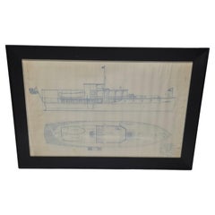 Antique Yacht Blueprint of a Sixty-Two Foot Cruising Power Yacht