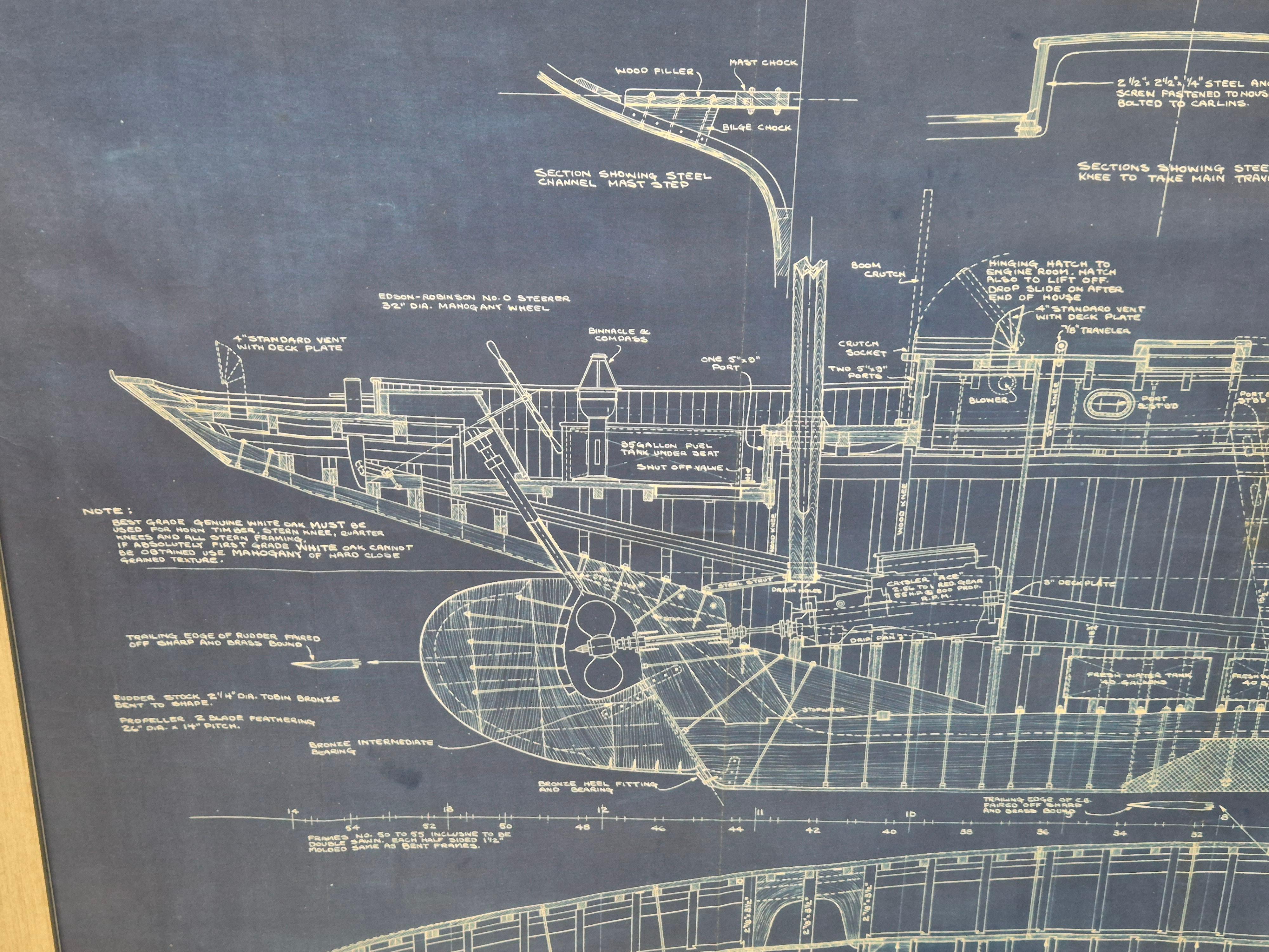Carta Schema dello yacht 