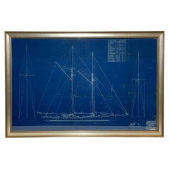 Antique Yacht Blueprint of "Starling" a Schooner