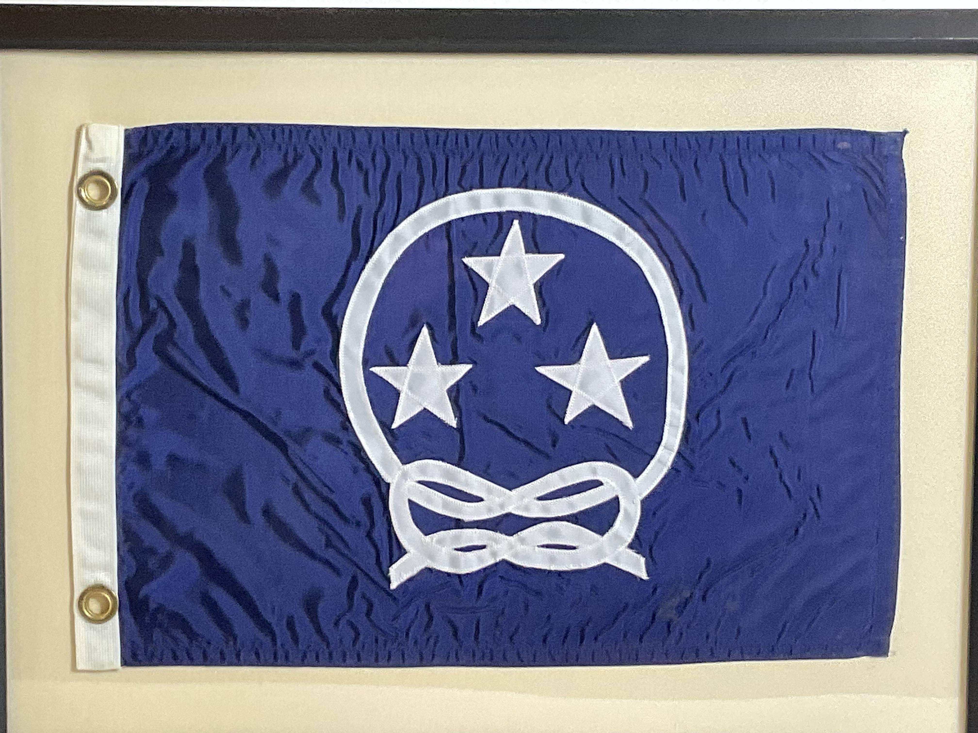 Yacht Club Commodores Flag In Good Condition For Sale In Norwell, MA