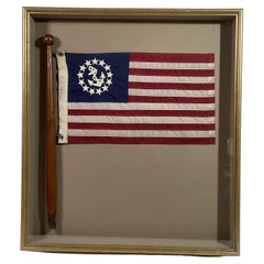 Yacht Ensign on Pole in Shadowbox Frame