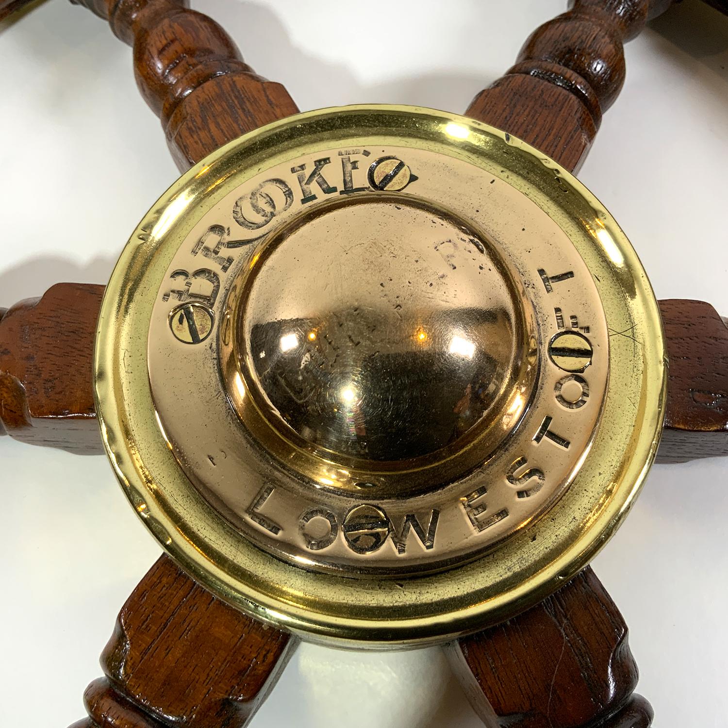 Early 20th Century Yacht Helm By Brooke Yachts Of Lowestoft For Sale