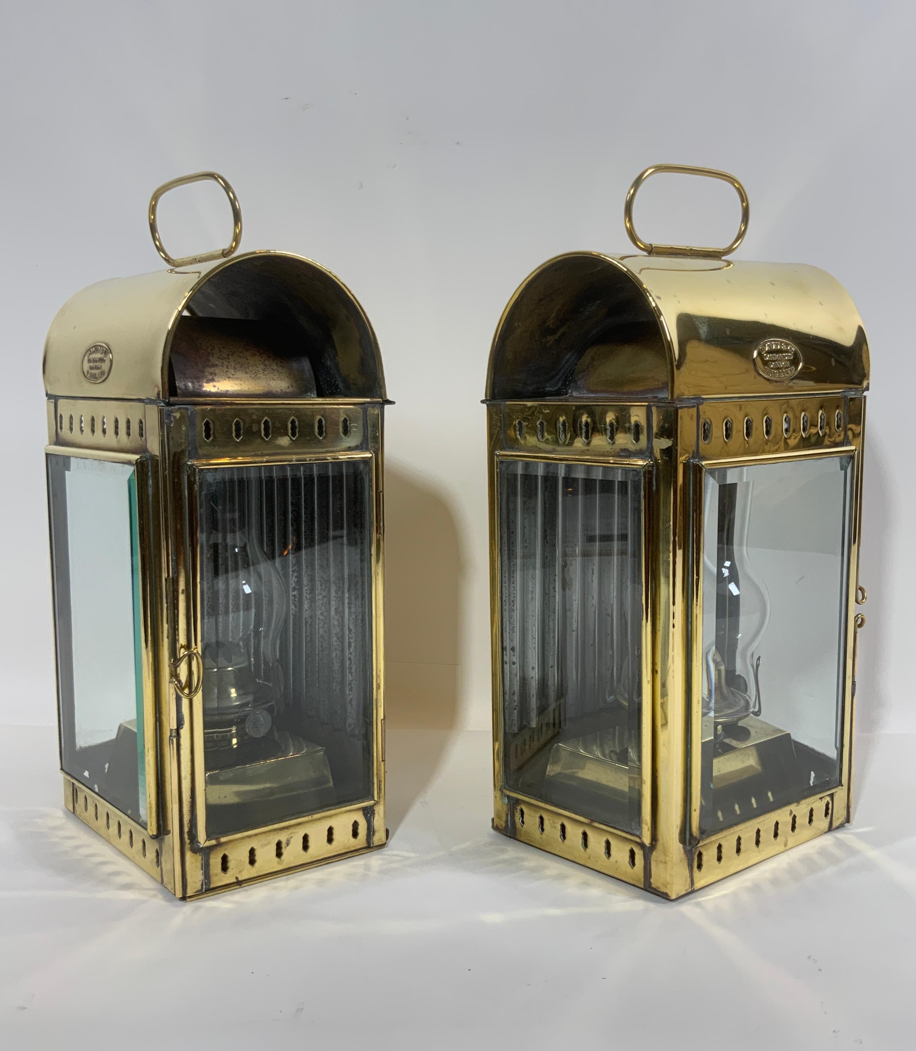 Yacht Lanterns by Davey of London In Good Condition For Sale In Norwell, MA