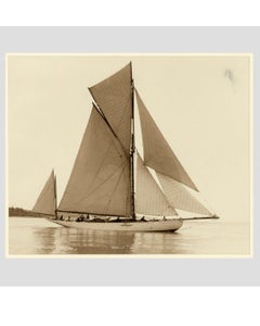 Yacht Nebula, Early Silver Photographic Print by Beken of Cowes