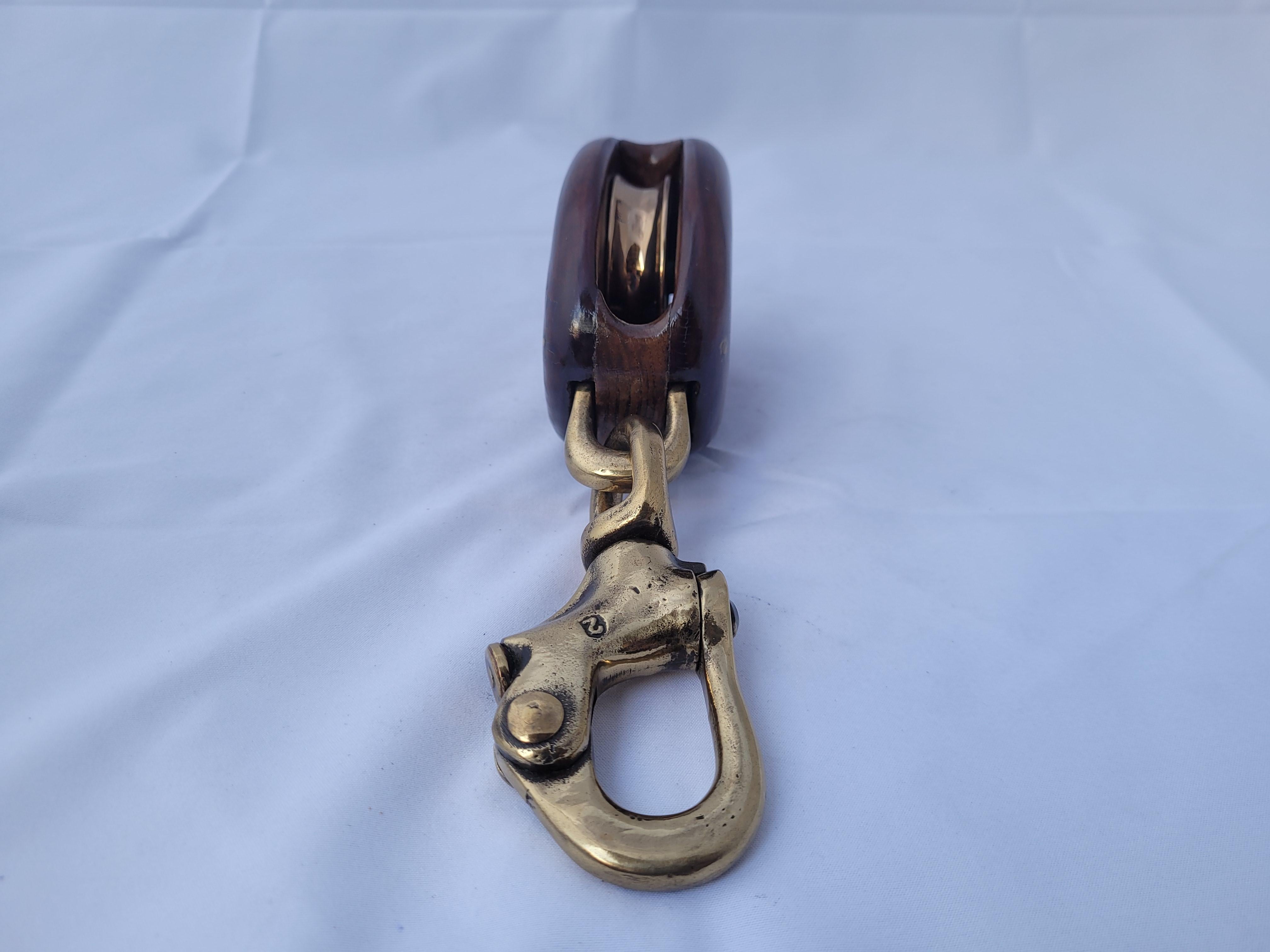 Yacht Pulley by Merriman of Boston In Good Condition In Norwell, MA