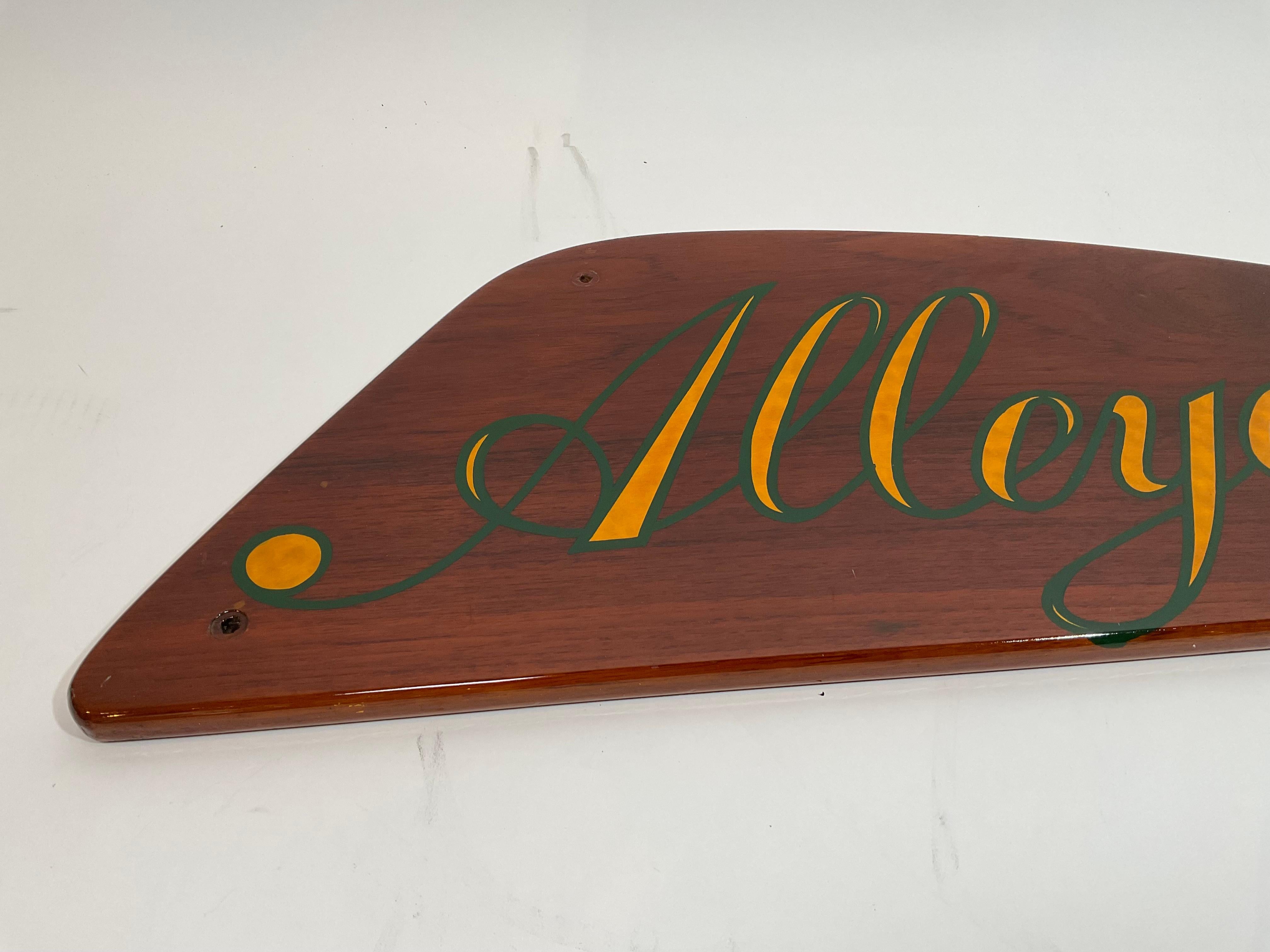 Contemporary Yacht Quarterboard from the Alleycat For Sale