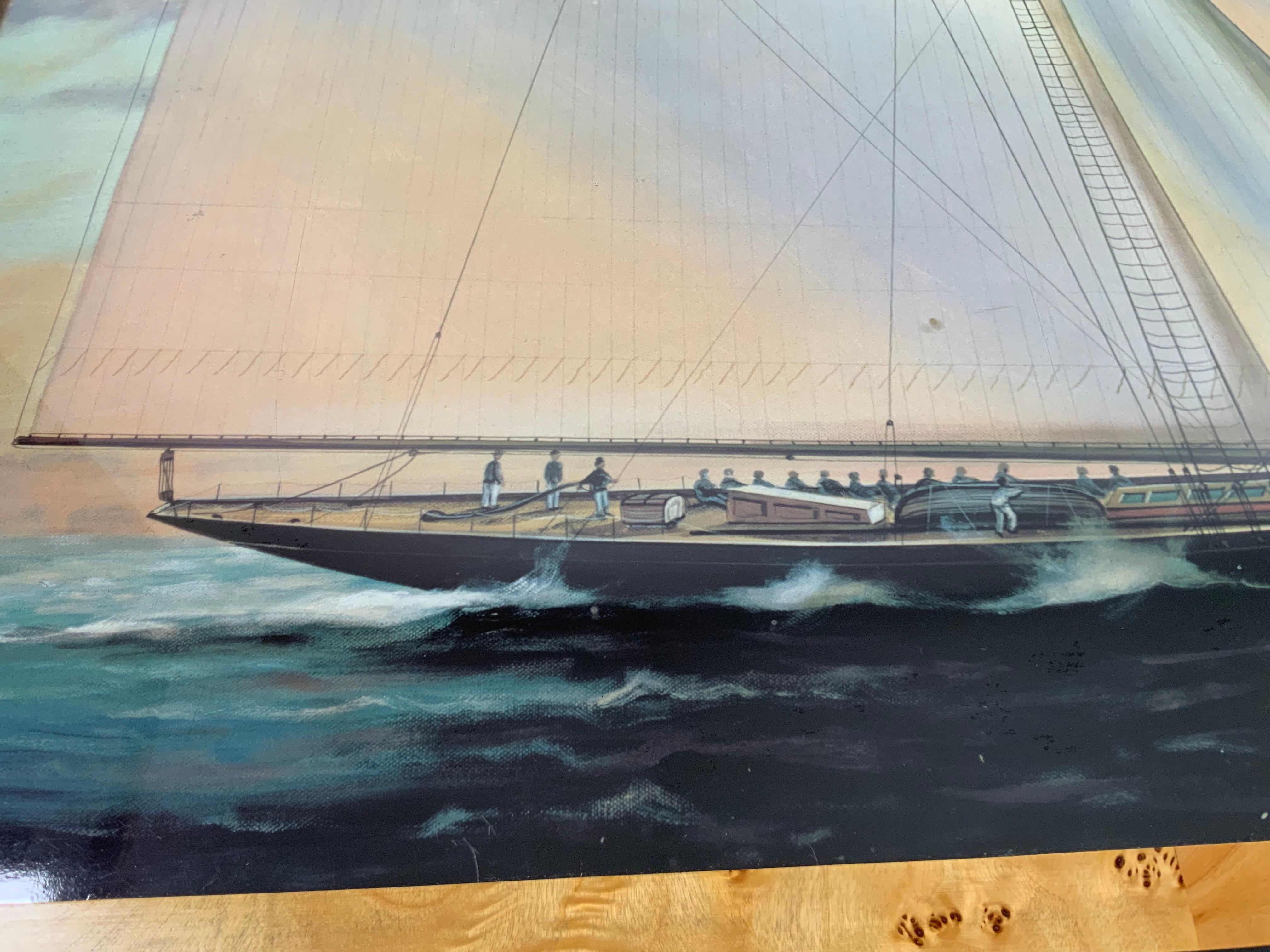 Paint Yacht Race Print For Sale