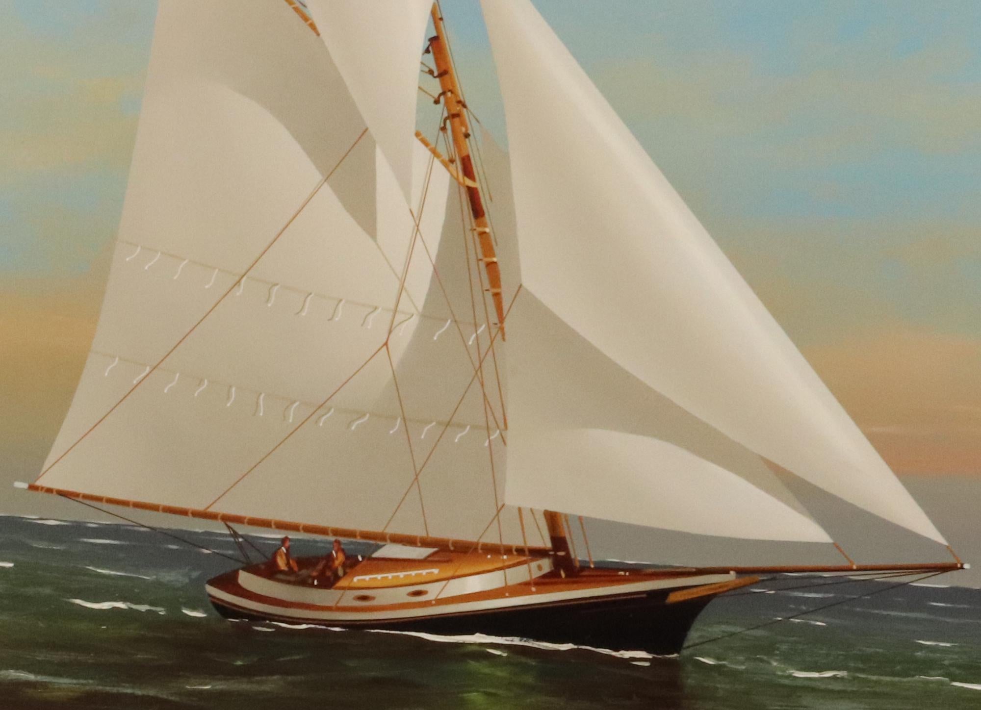 Yacht Racing off Cape Cod, Vernon Broe (American 1930-2011) For Sale 1