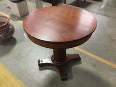 Yacht Table Round Dining or Side Table, 1920s