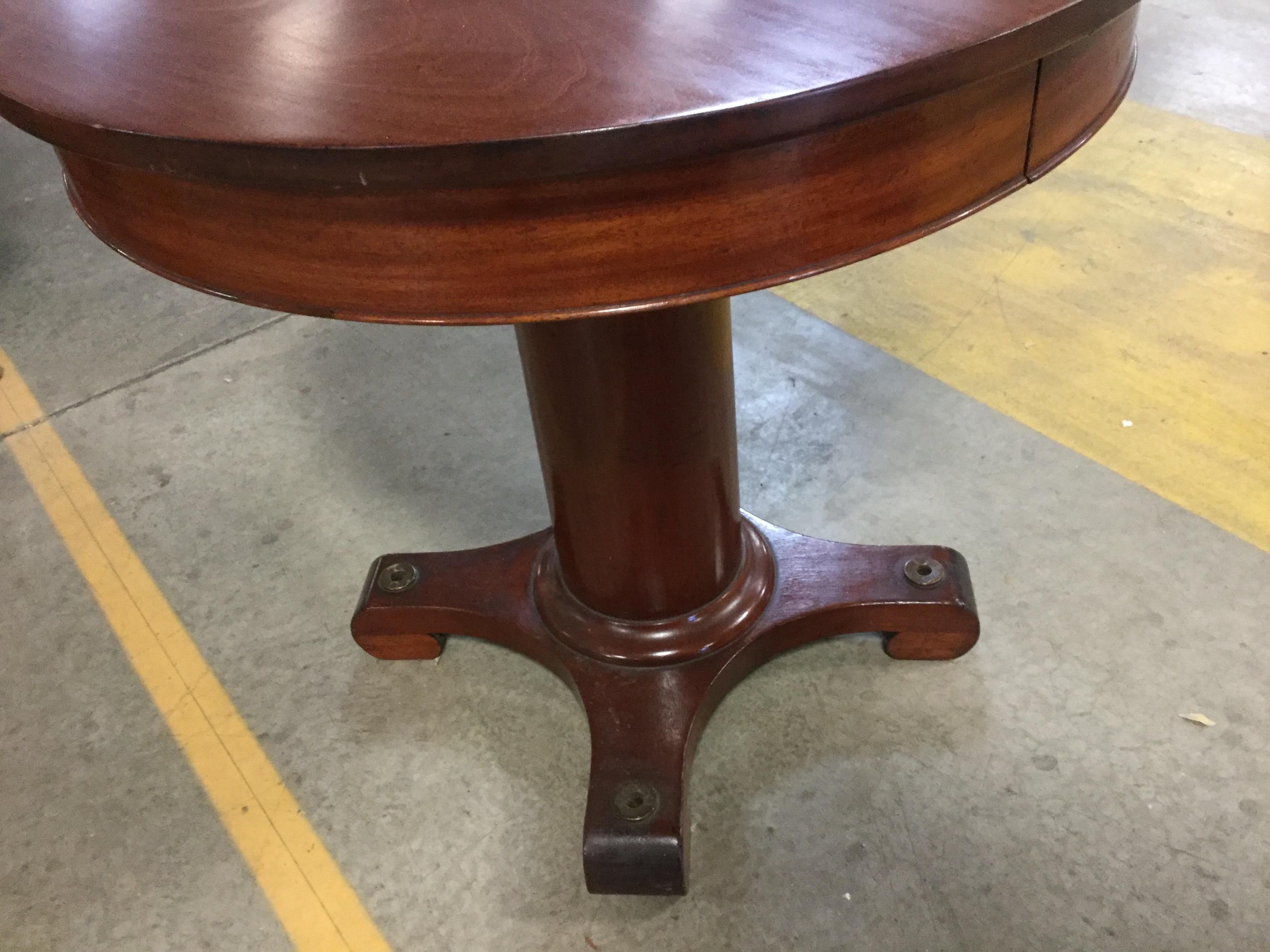 Yacht Table Round Dining or Side Table, 1920s For Sale 1
