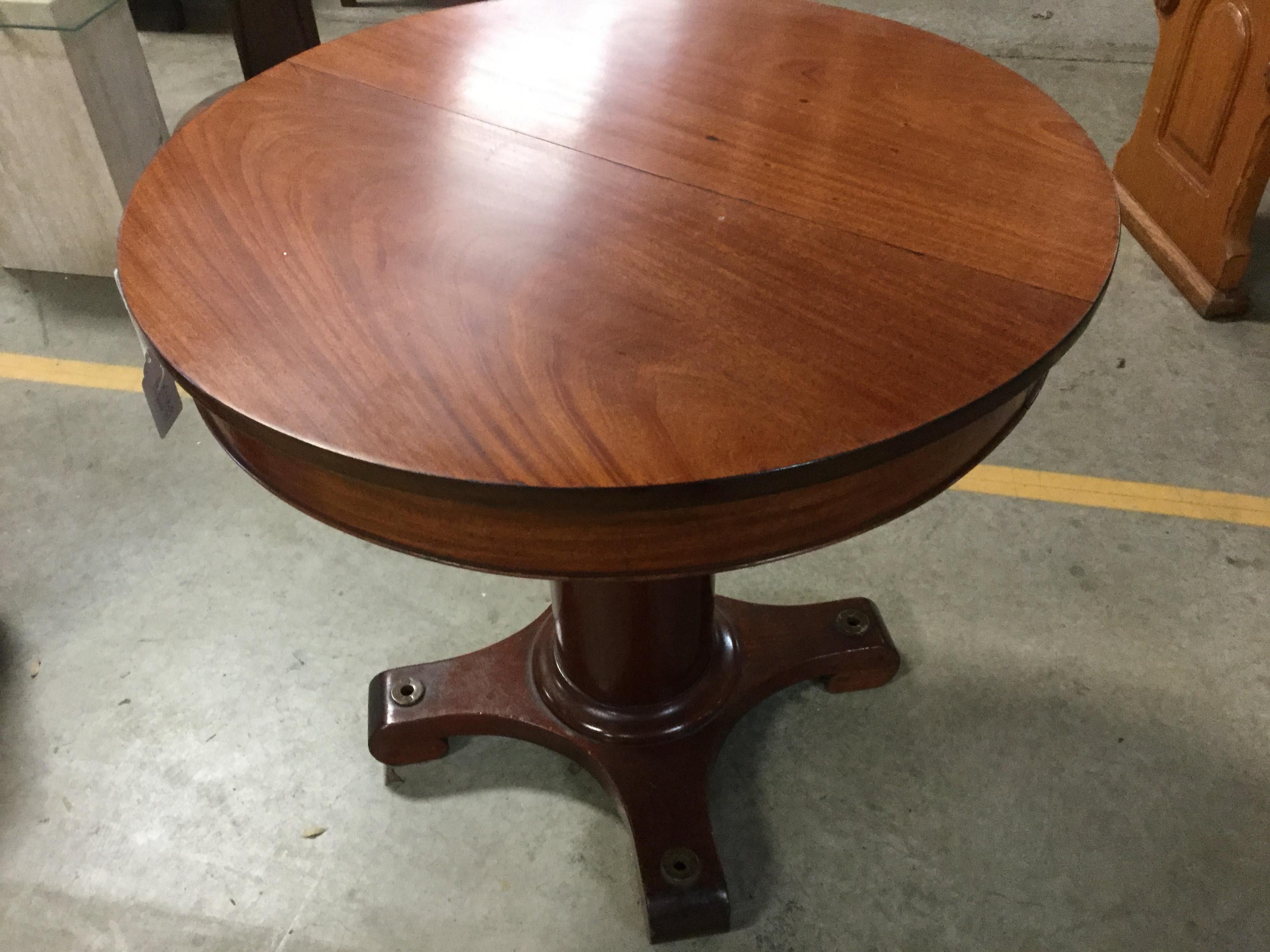 Yacht Table Round Dining or Side Table, 1920s For Sale 2