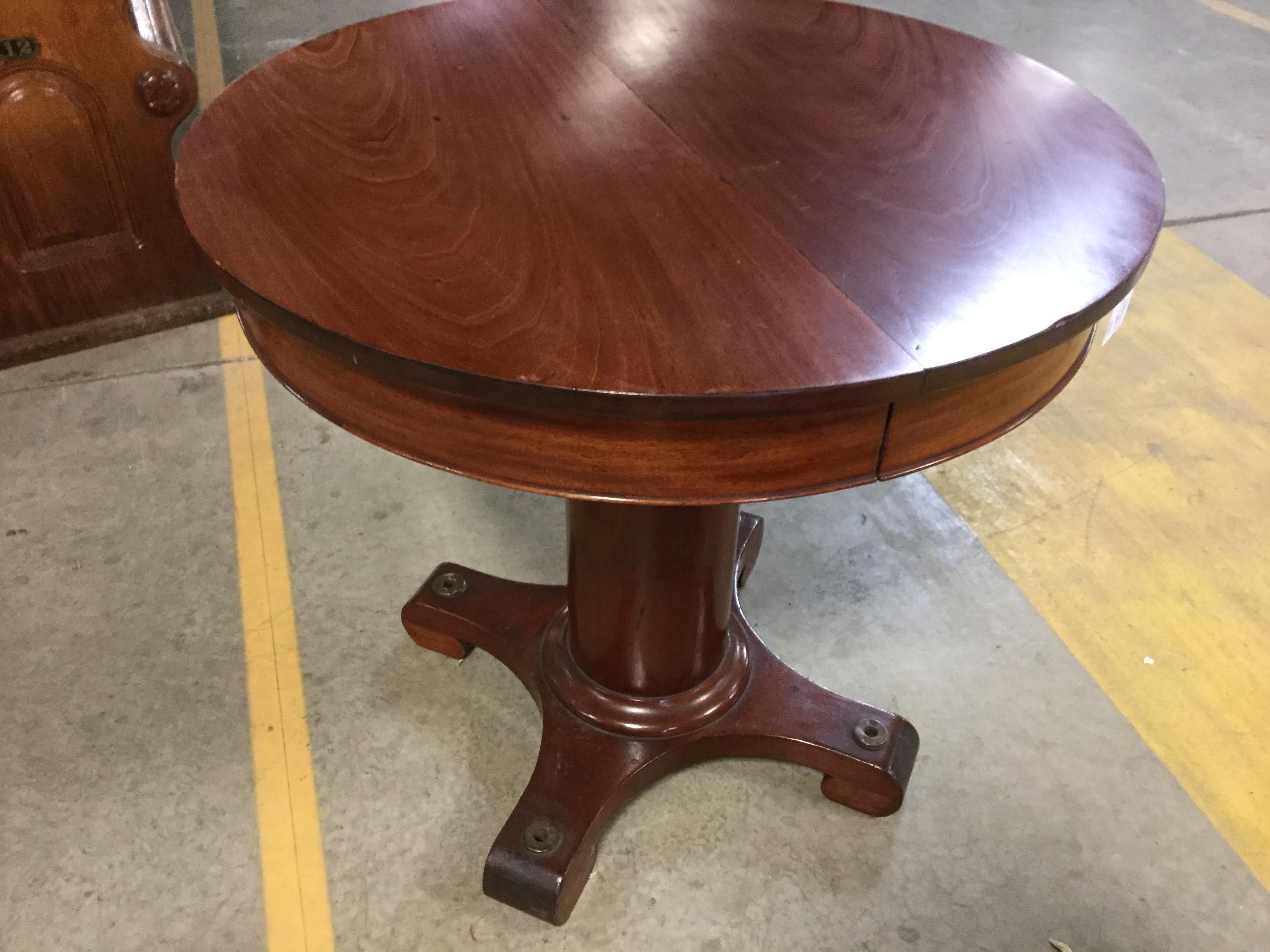 Yacht Table Round Dining or Side Table, 1920s For Sale 3