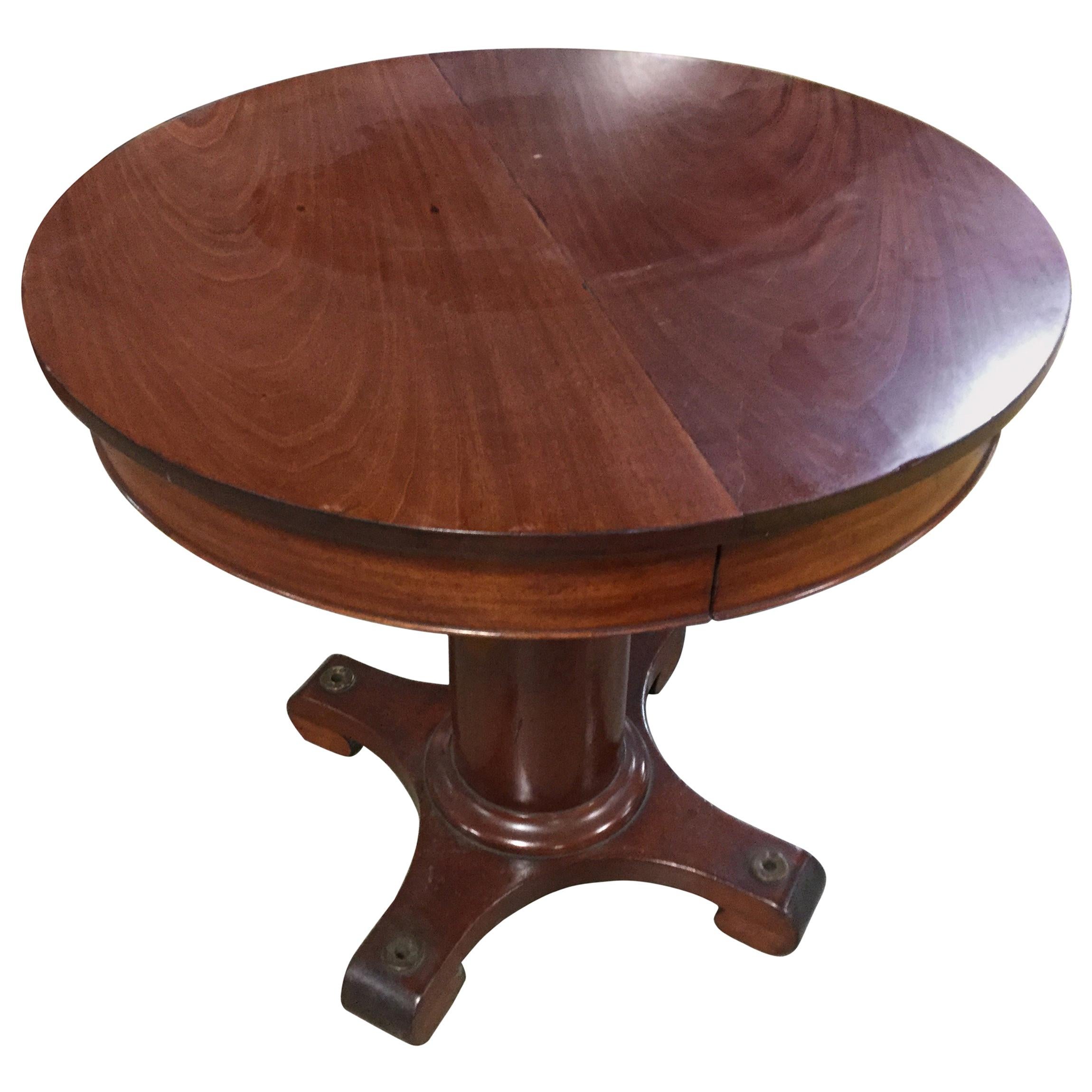 Yacht Table Round Dining or Side Table, 1920s For Sale