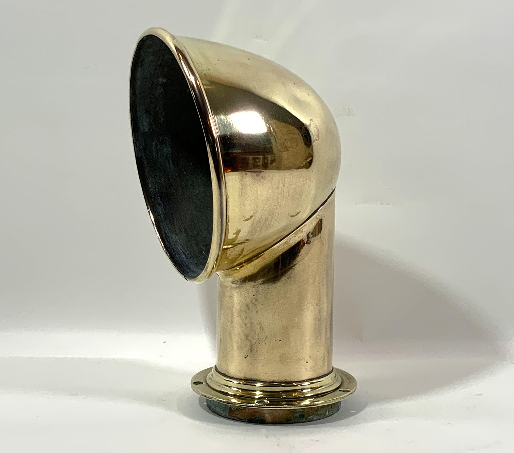 Mid-20th Century Yacht Vent Cowl of Solid Brass For Sale