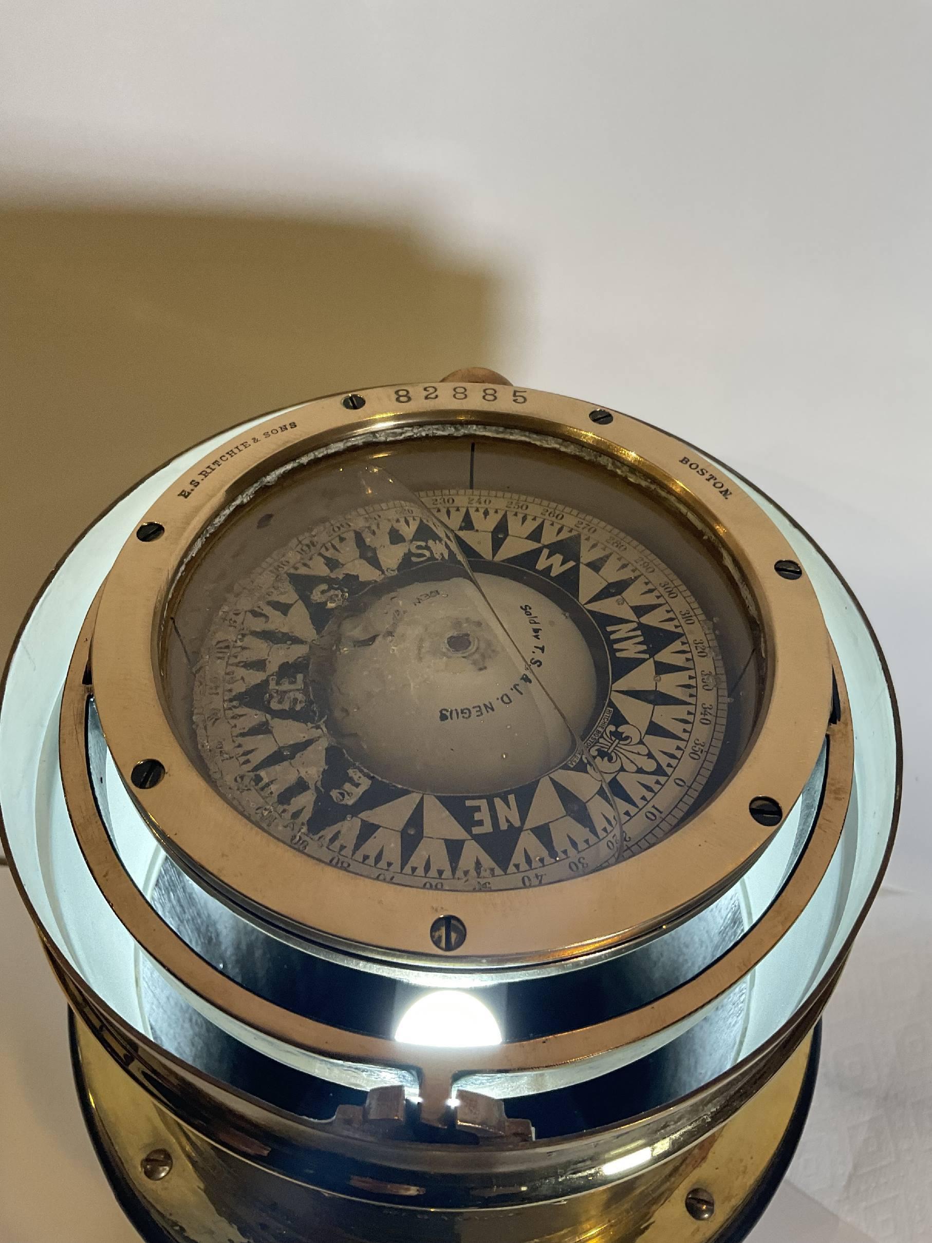 Yachting Binnacle Compass vers 1920 en vente 5