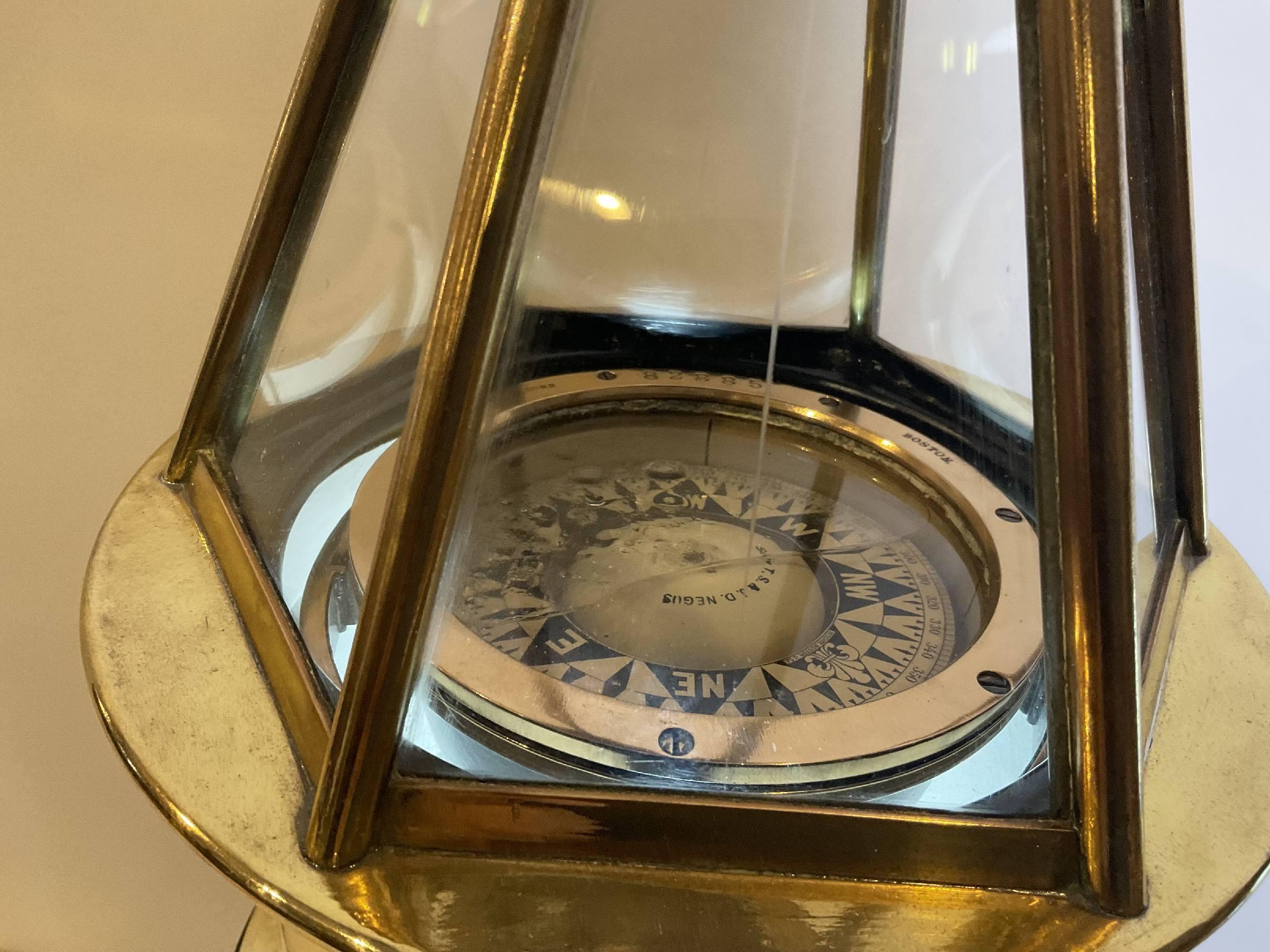 Début du 20ème siècle Yachting Binnacle Compass vers 1920 en vente