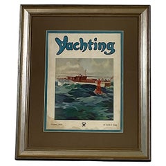 Vintage Yachting Magazine Cover in Frame