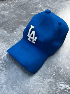 Ceramic LA Dodgers cap sculpture (blue) - figurative sculpture
