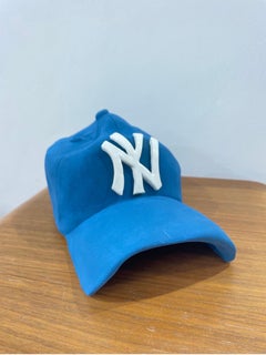 NY Yankees ceramic cap sculpture (blue) - figurative sculpture