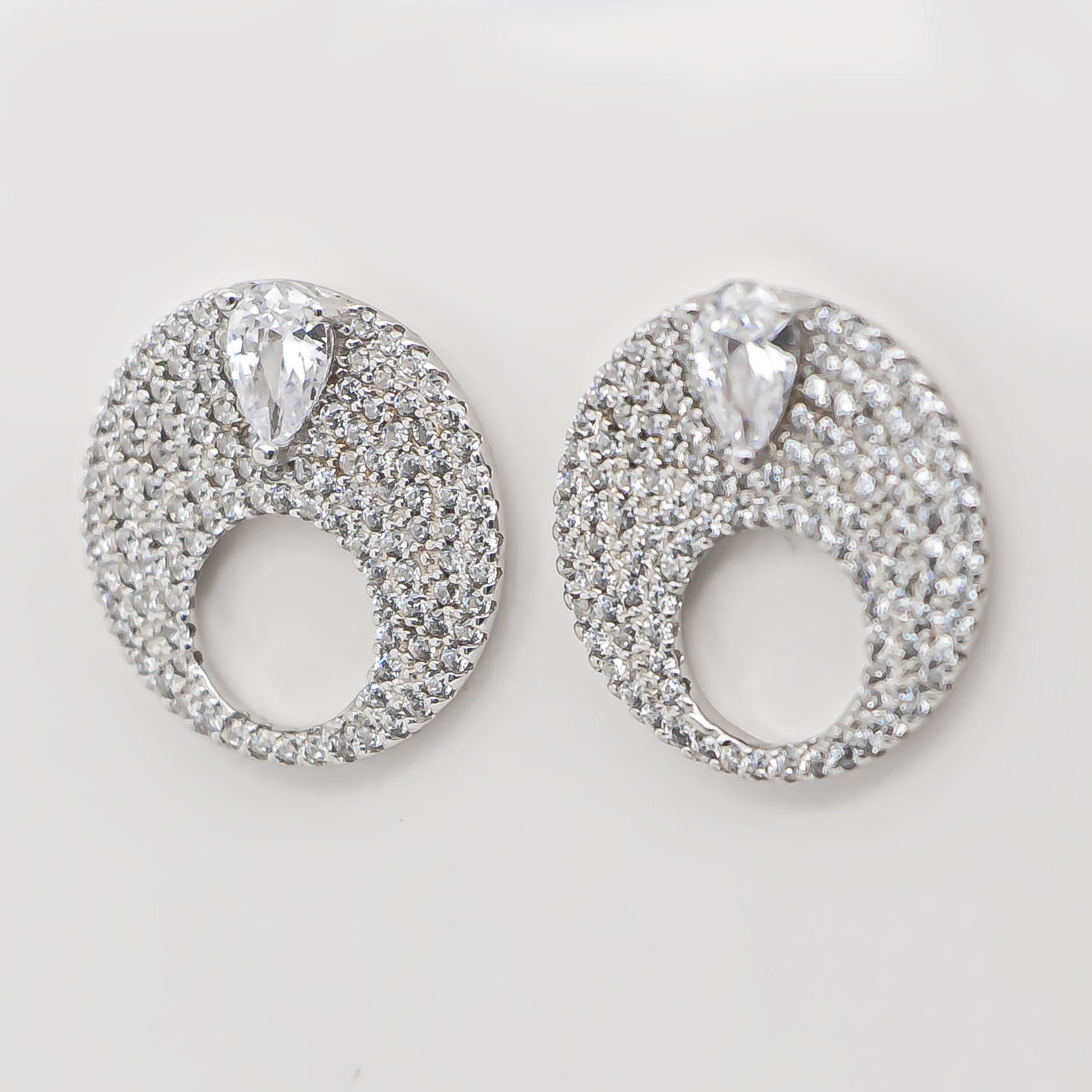 cubic zirconia stud earrings