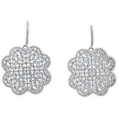 Yagi Design Sterling Silver Finish Earrings Gem Set CZ Rhodium