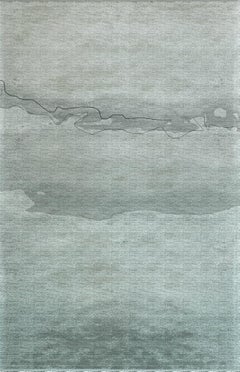 Yagua Hand-Tufted Tencel Rug in Blue & Light Gray