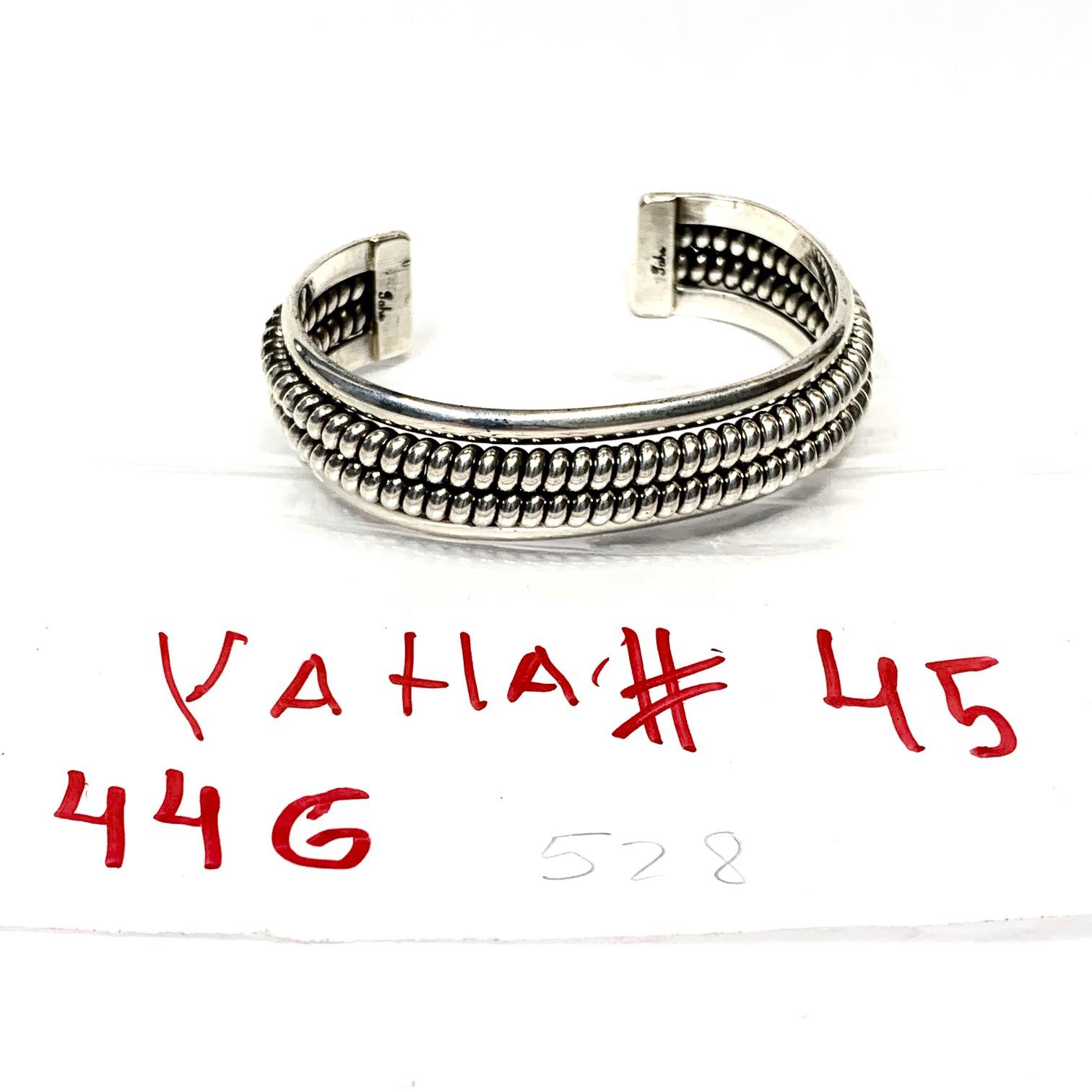 Navajo Sterling Silver 44 Gr. Cuff Bracelet By YAHA PS45 1