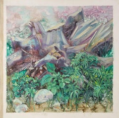 Yahong Teng Abstract Original Oil On Canvas "Ducks and Geese III"