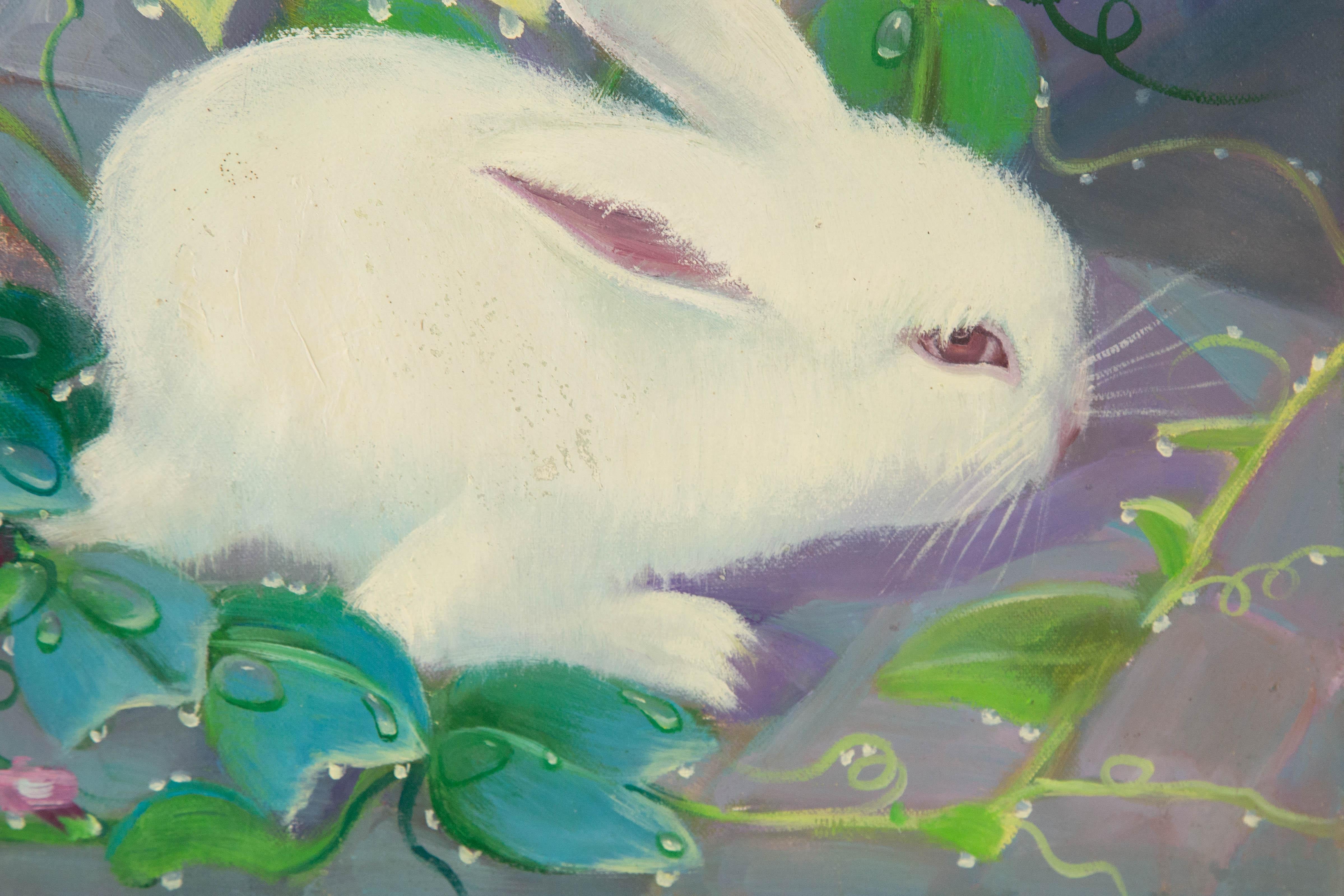 Yahong Teng Tier Original Acryl auf Leinwand 