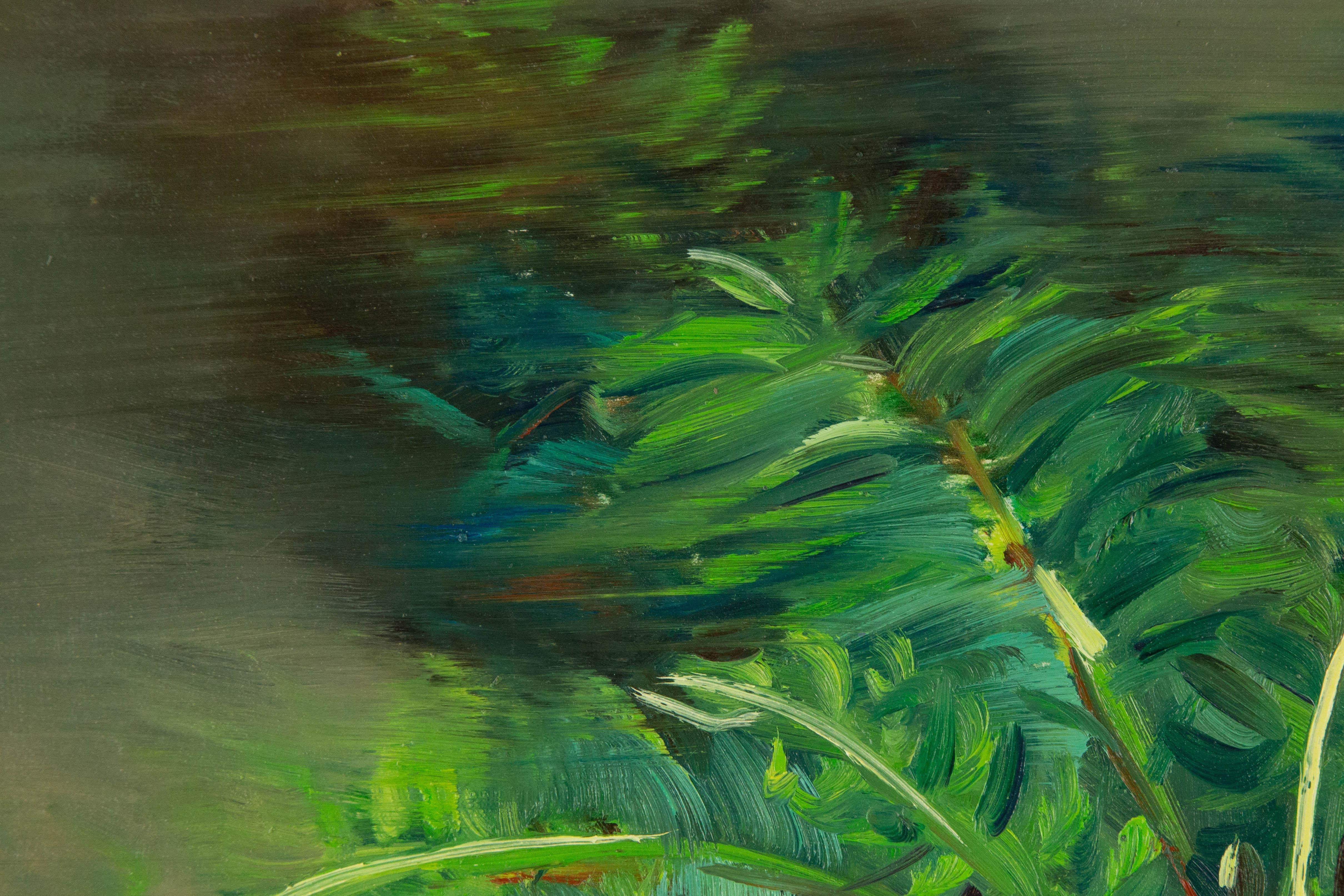 Yahong Teng Óleo Original Floral Sobre Lienzo 
