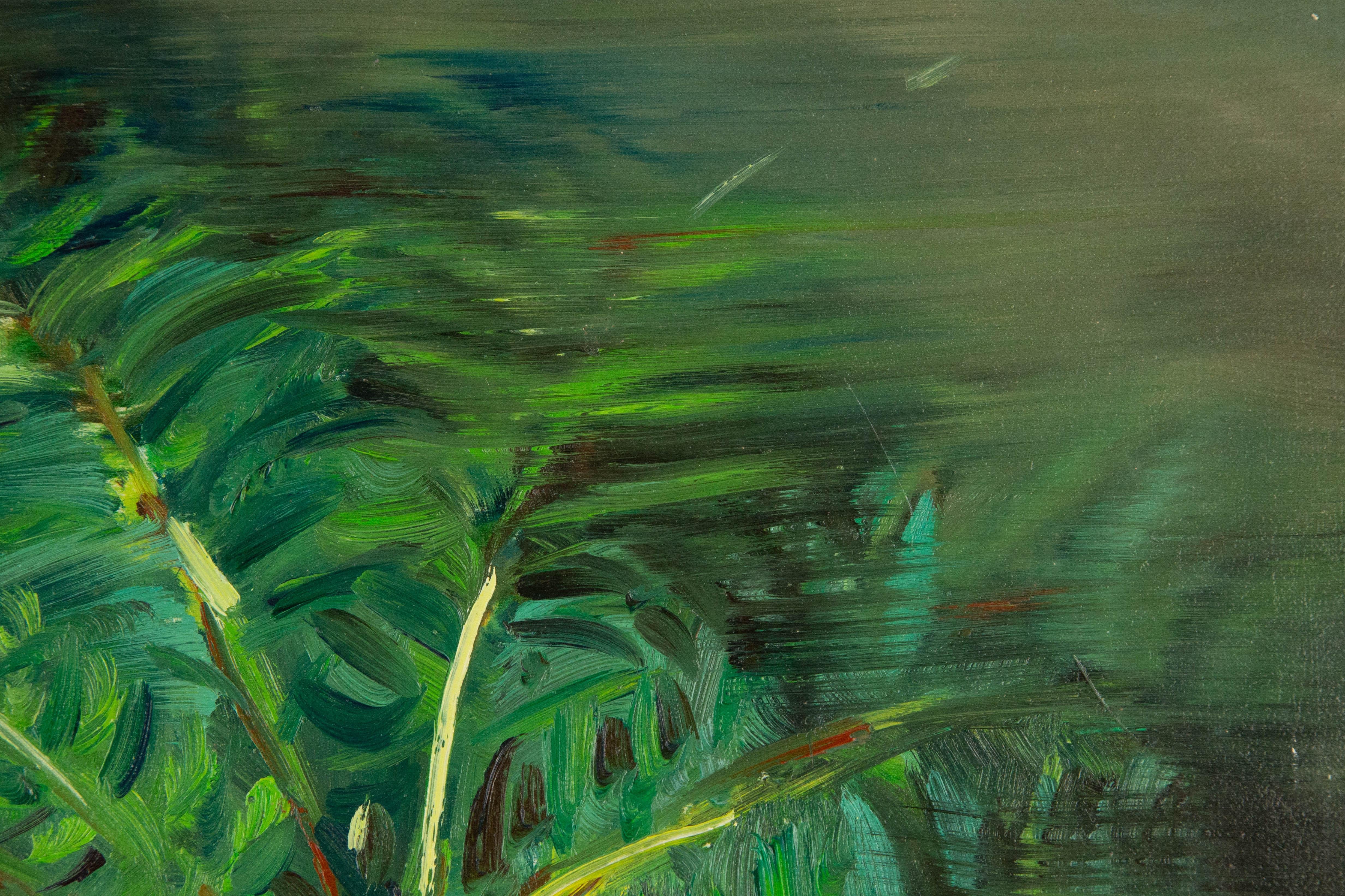 Yahong Teng Óleo Original Floral Sobre Lienzo 