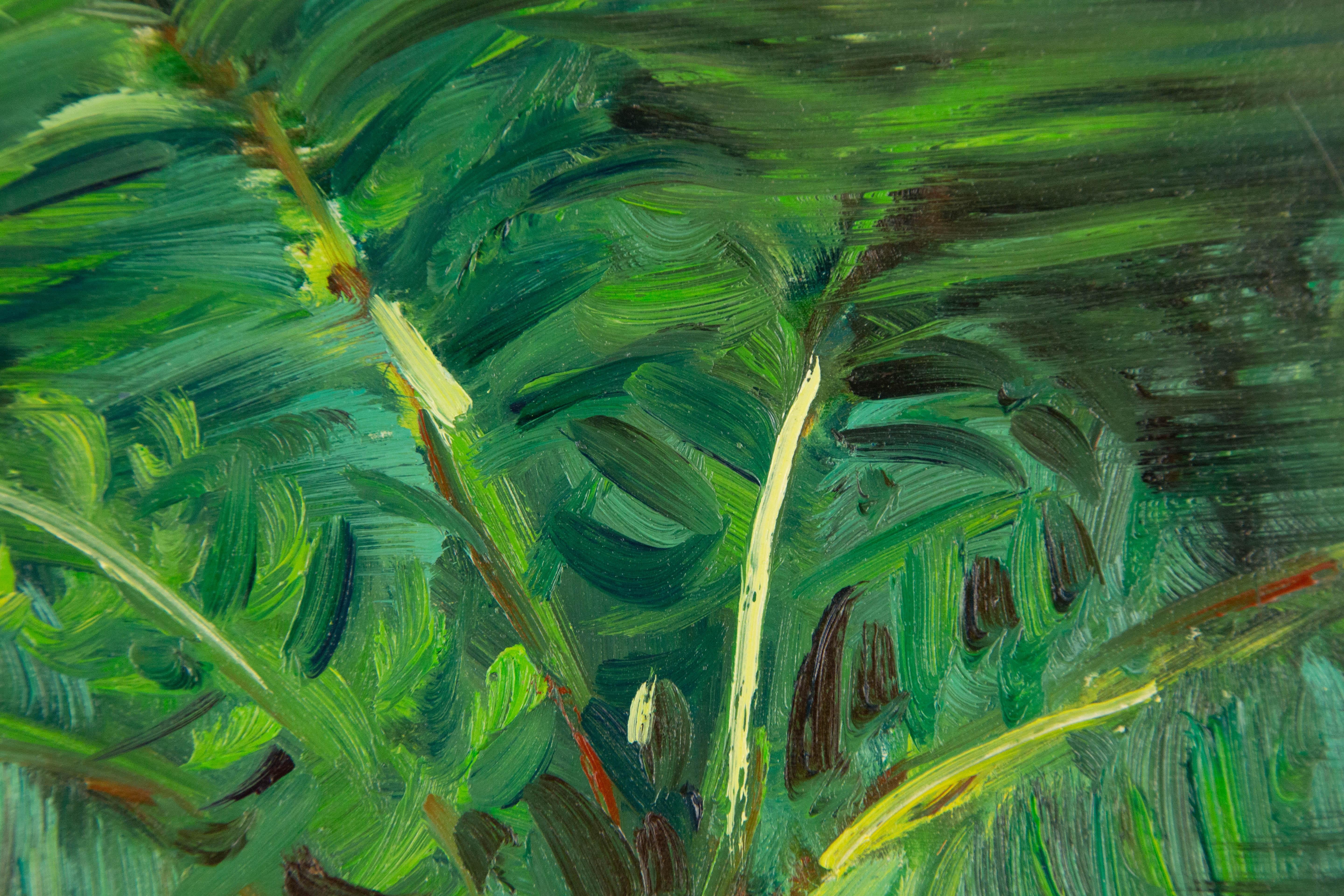 Yahong Teng Óleo Original Floral Sobre Lienzo 
