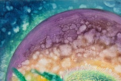 Yahong Teng Floral Original Oil On Canvas "Cynosurus Cristatus1"