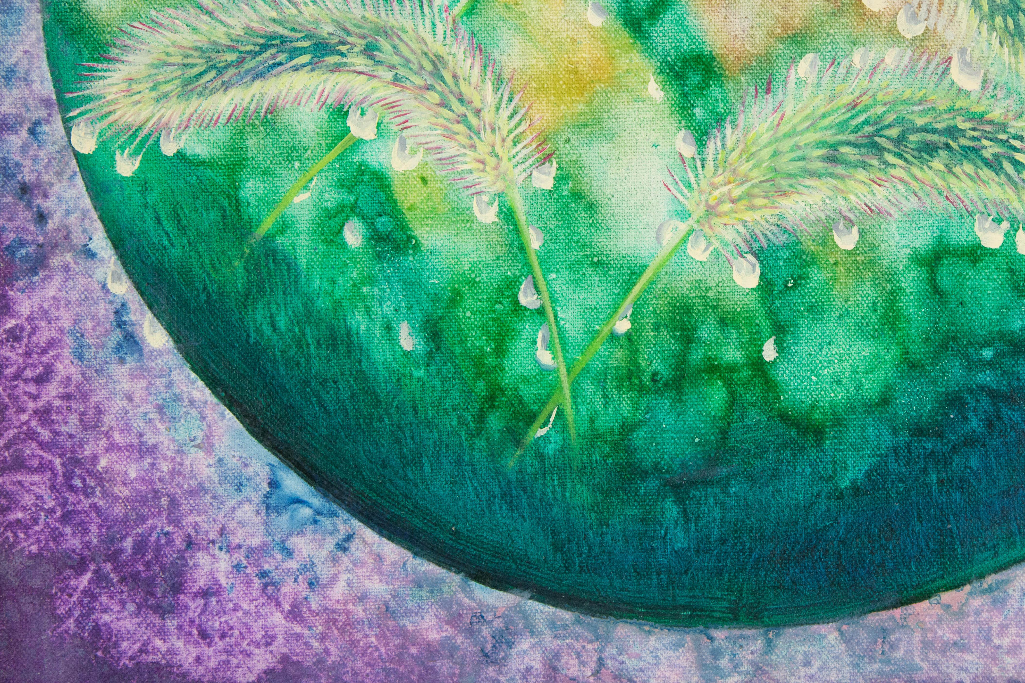 Yahong Teng Óleo Original Floral Sobre Lienzo 
