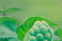 Yahong Teng Floral Original Ölgemälde auf Leinwand „Mulberry Flower“