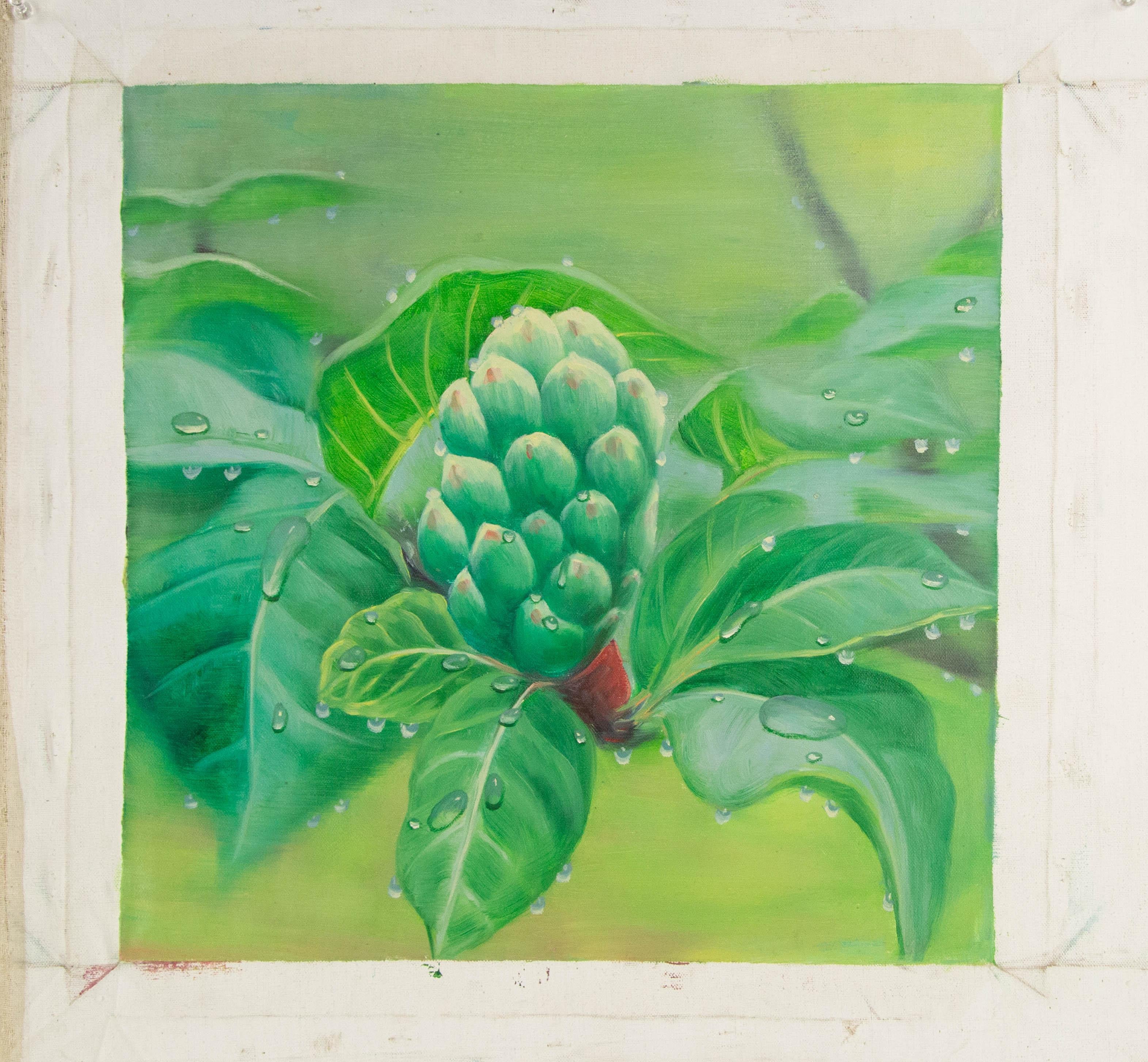 Yahong Teng Floral Óleo original sobre lienzo 