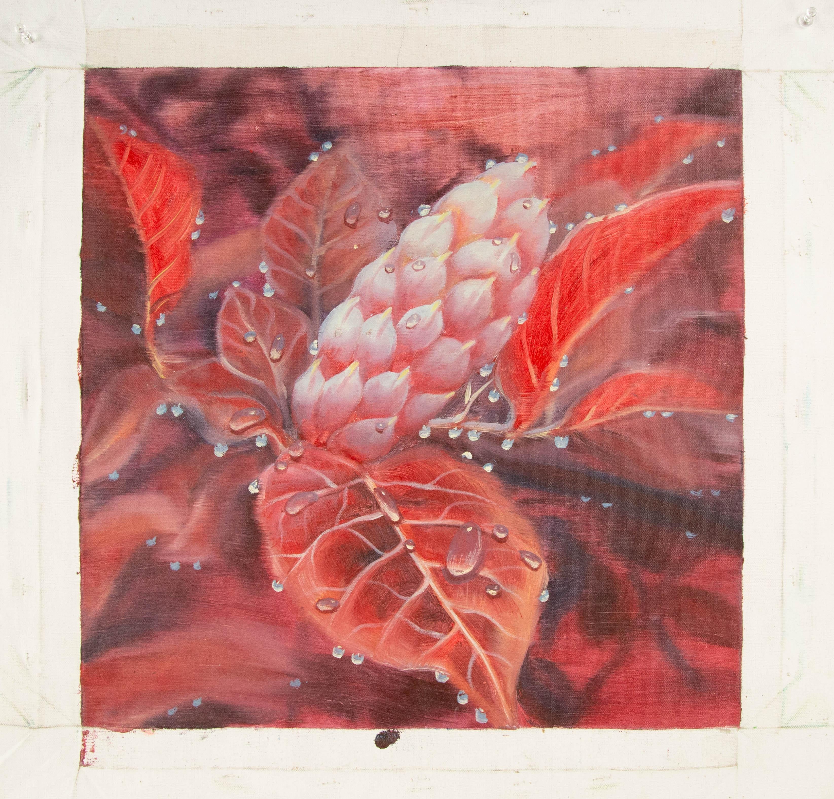 Yahong Teng Floral Original Oil On Canvas 