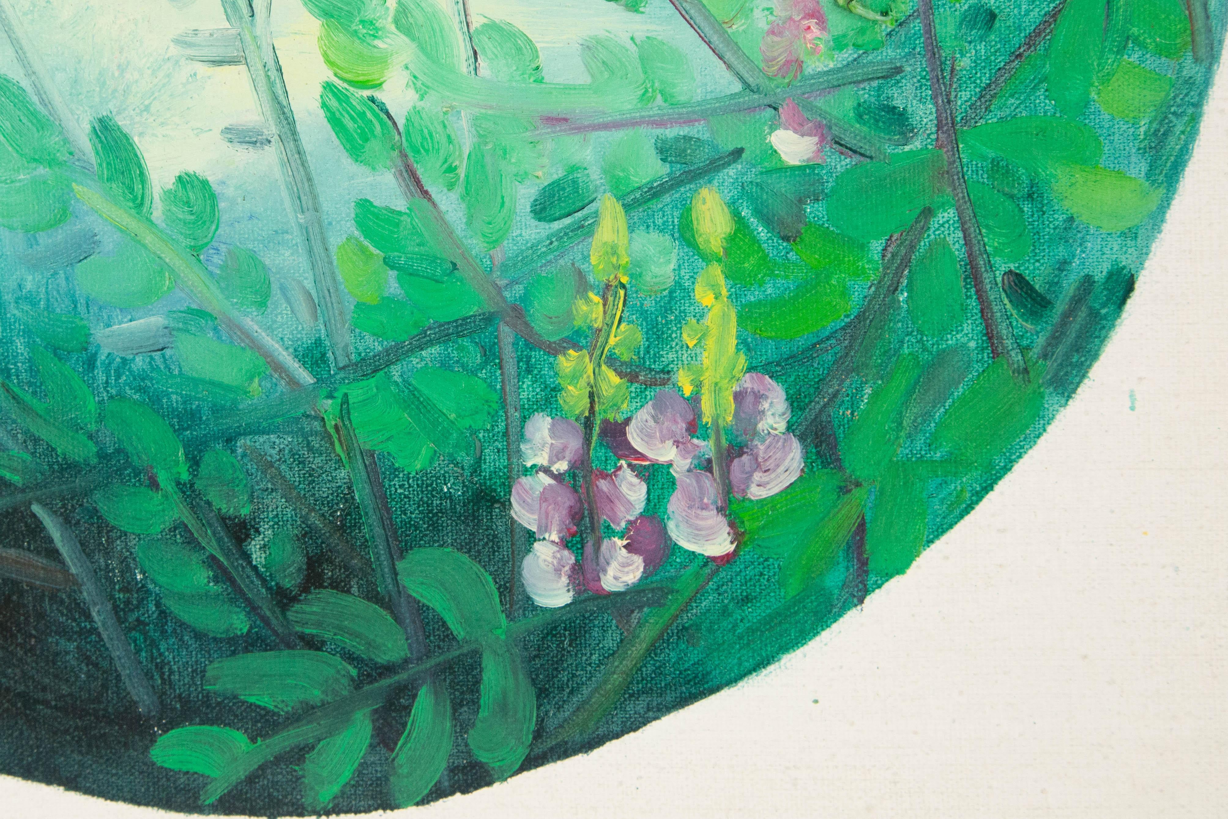 Yahong Teng Floral Original Ölgemälde auf Leinwand „My Hometown Scenery II“ von Yahong Teng im Angebot 4