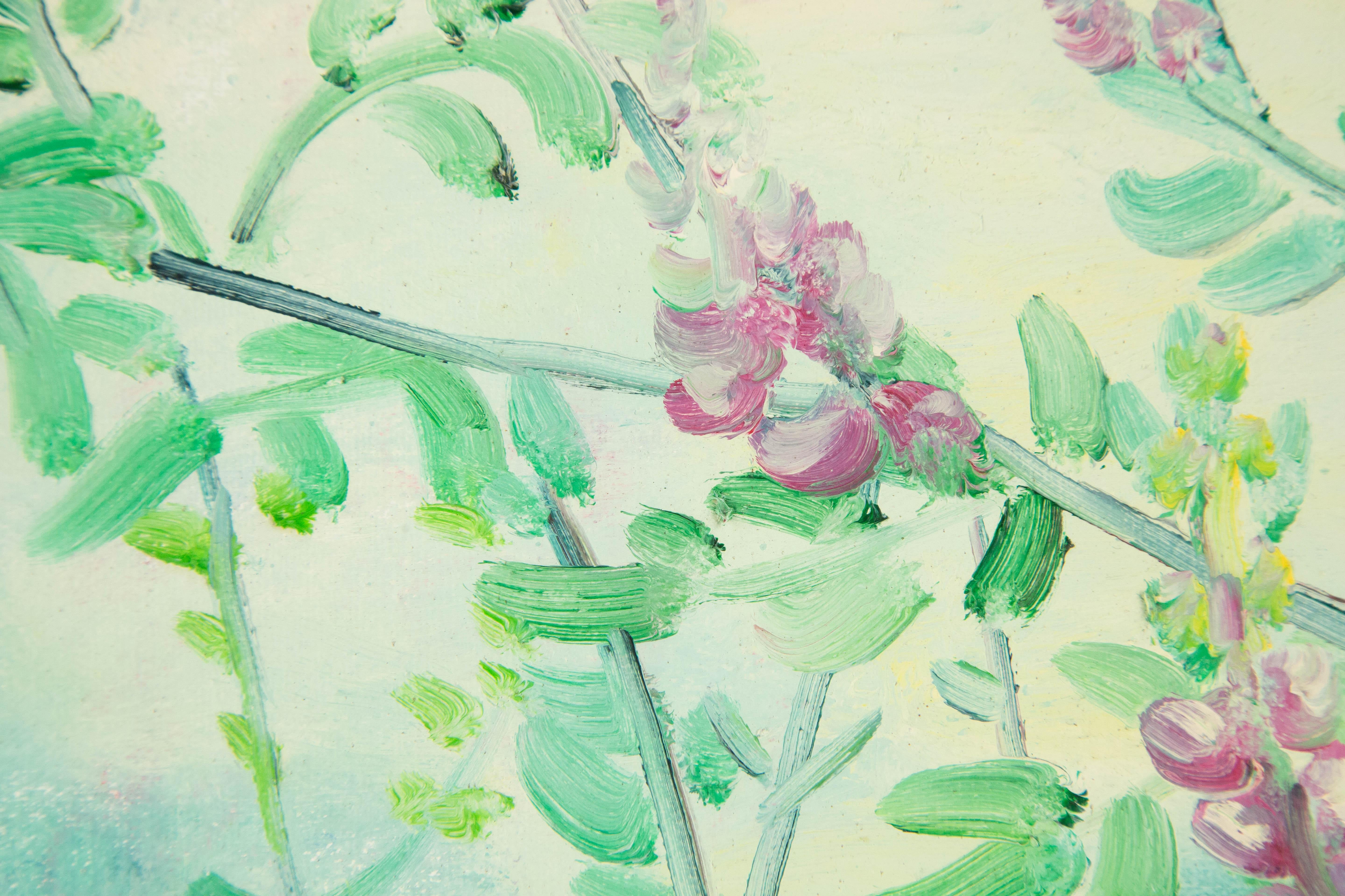 Yahong Teng Floral Original Ölgemälde auf Leinwand „My Hometown Scenery II“ von Yahong Teng im Angebot 5