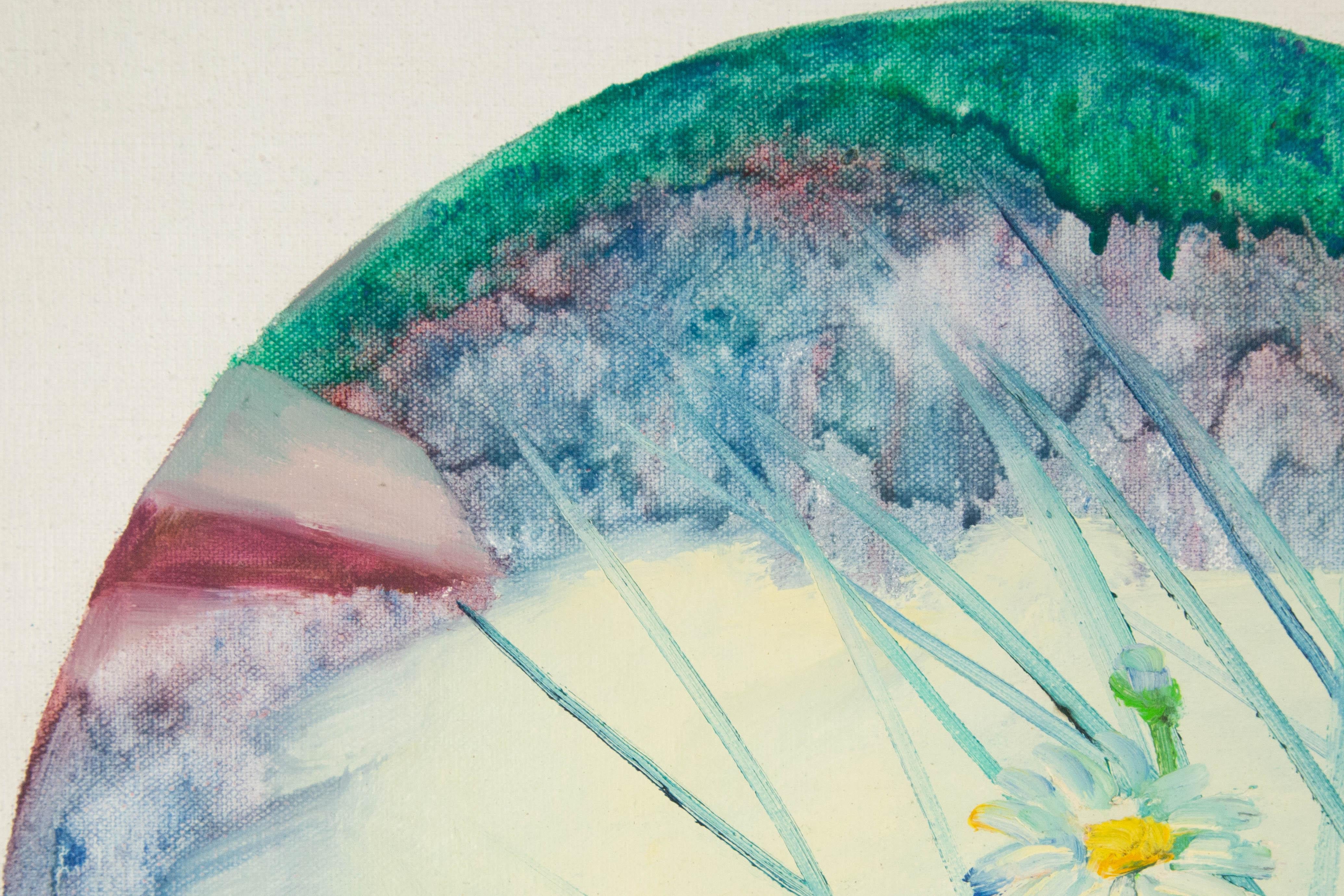 Yahong Teng Floral Original Ölgemälde auf Leinwand „My Hometown Scenery III“ von Yahong Teng im Angebot 1